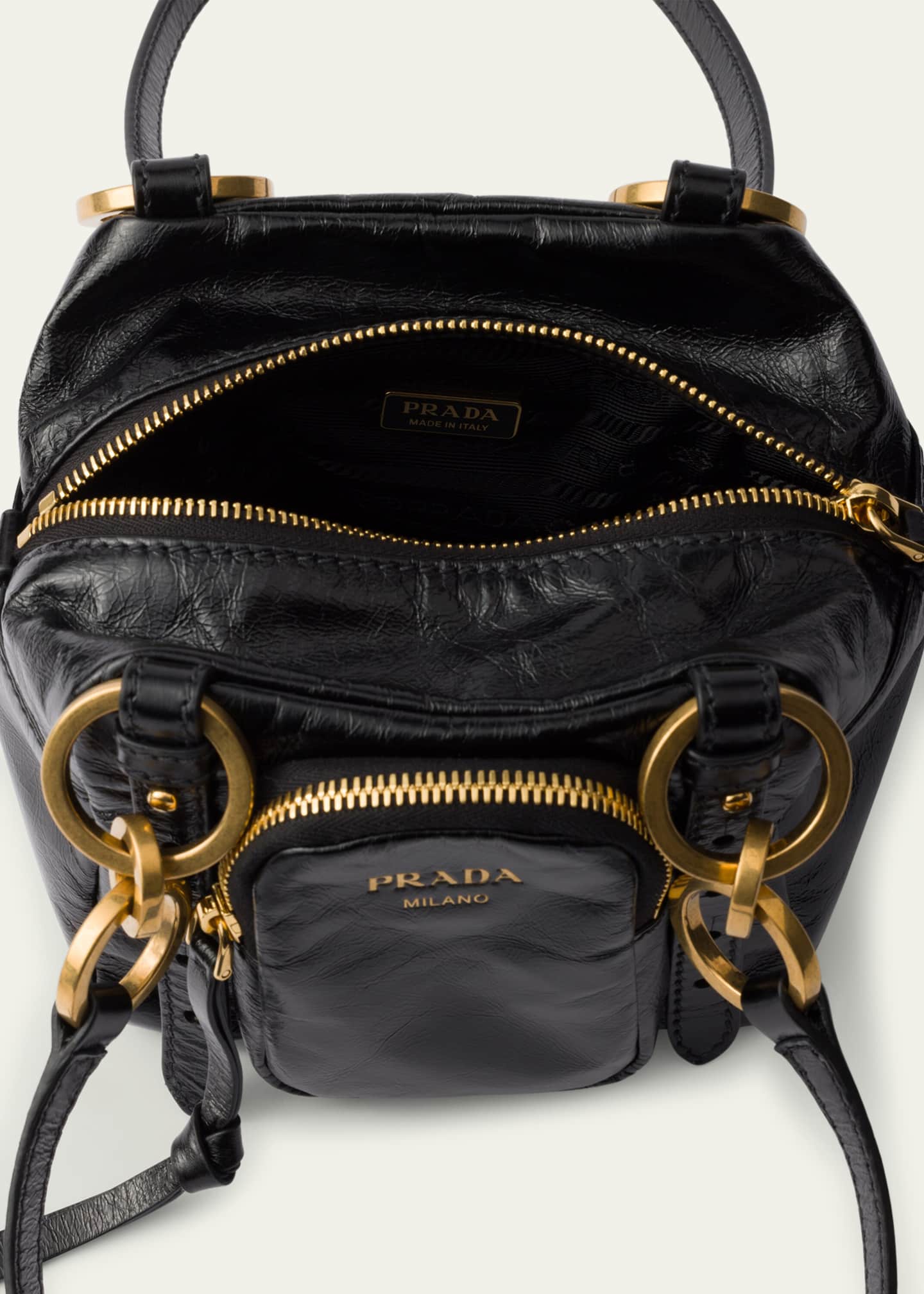 Prada Dangle Mini Leather Shoulder Bag Image 4 of 4