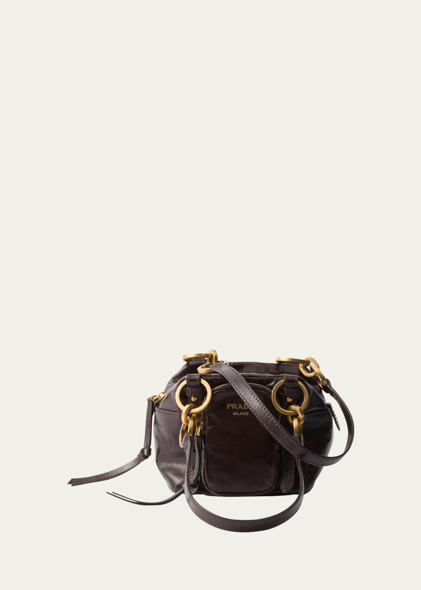 Prada Dangle Mini Leather Shoulder Bag Image 1 of 4