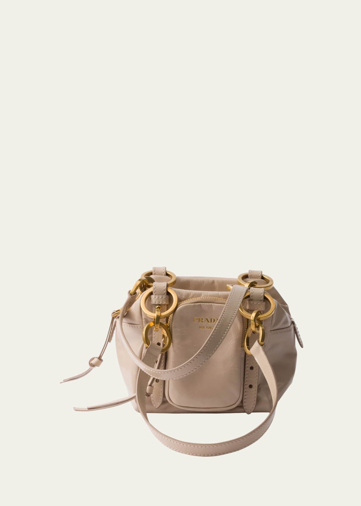 Prada Dangle Mini Leather Shoulder Bag Image 1 of 4