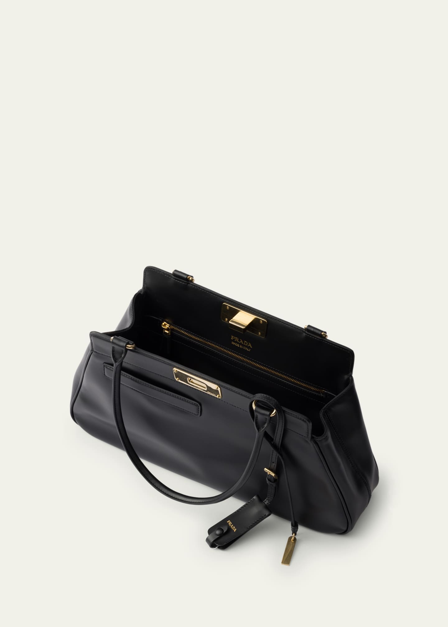 Prada Framed Leather Top-Handle Bag Image 3 of 3