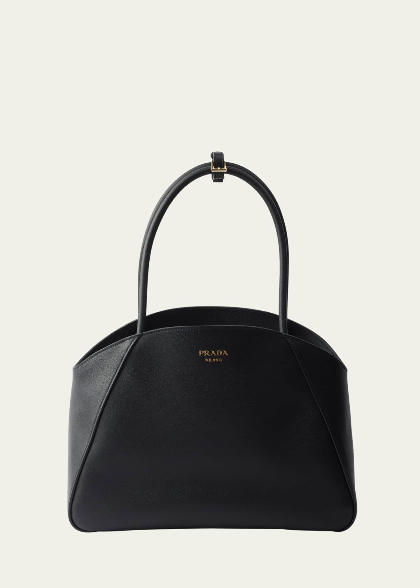 Prada Large Soft Grain Leather Shoulder Bag Image 1 of 3