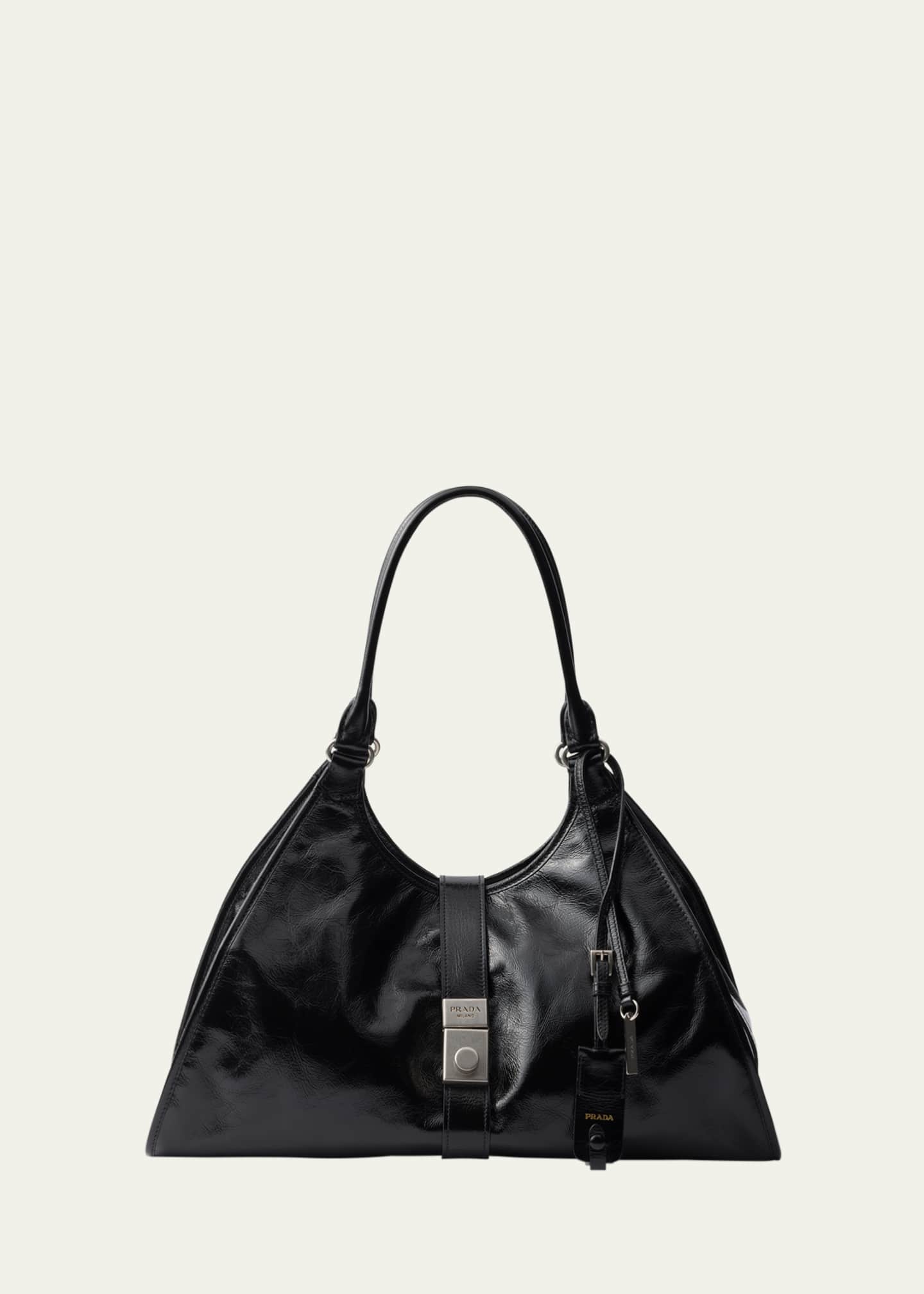 Prada Soft Leather Shoulder Bag Image 1 of 3