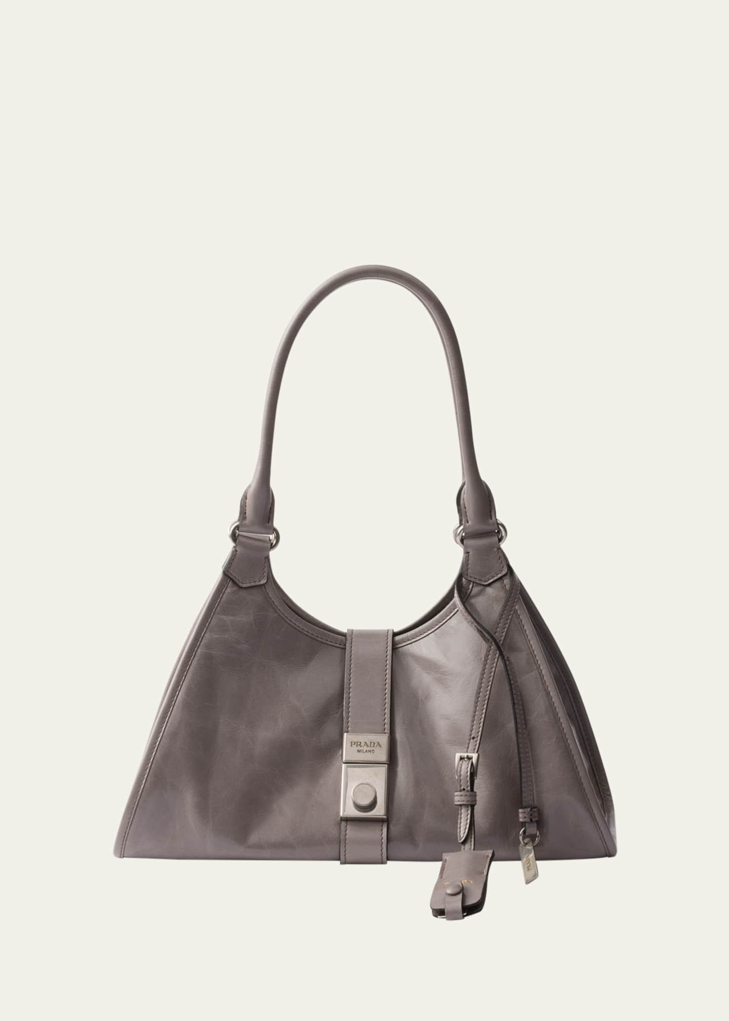 Prada Soft Leather Shoulder Bag Image 1 of 4