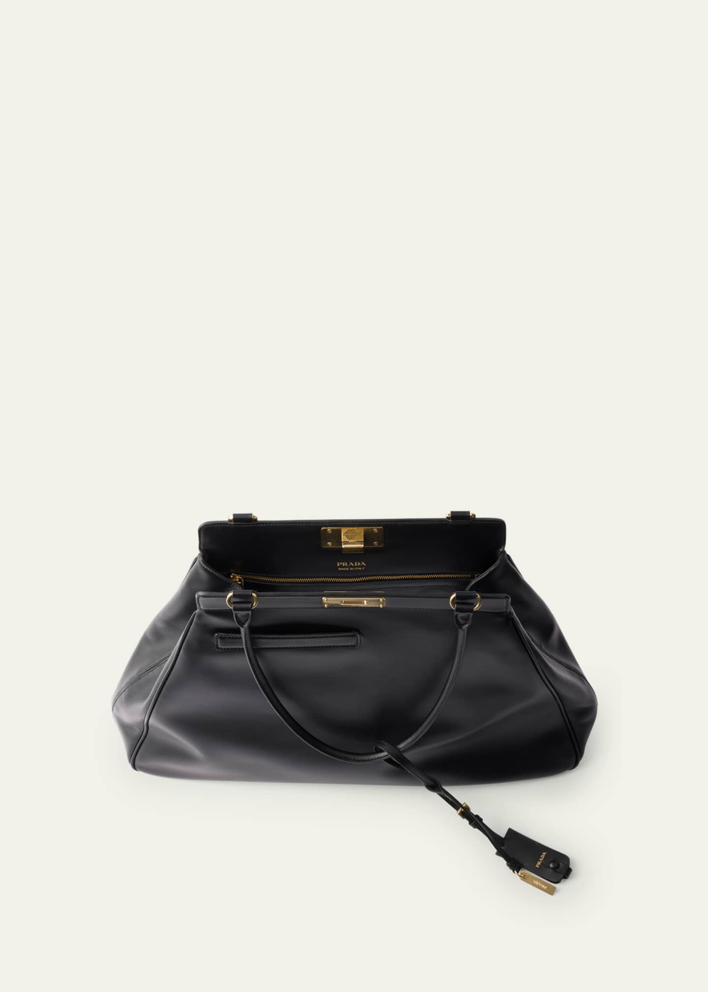Prada Framed Leather Top-Handle Bag Image 3 of 3