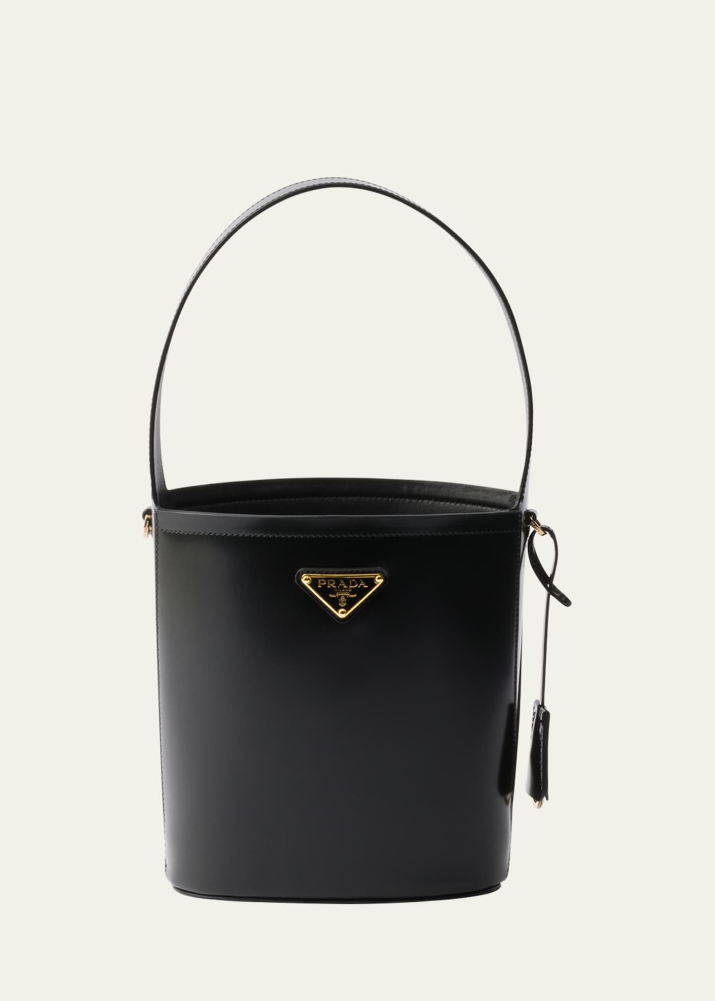 Prada Brushed Leather Bucket Bag Image 1 of 4