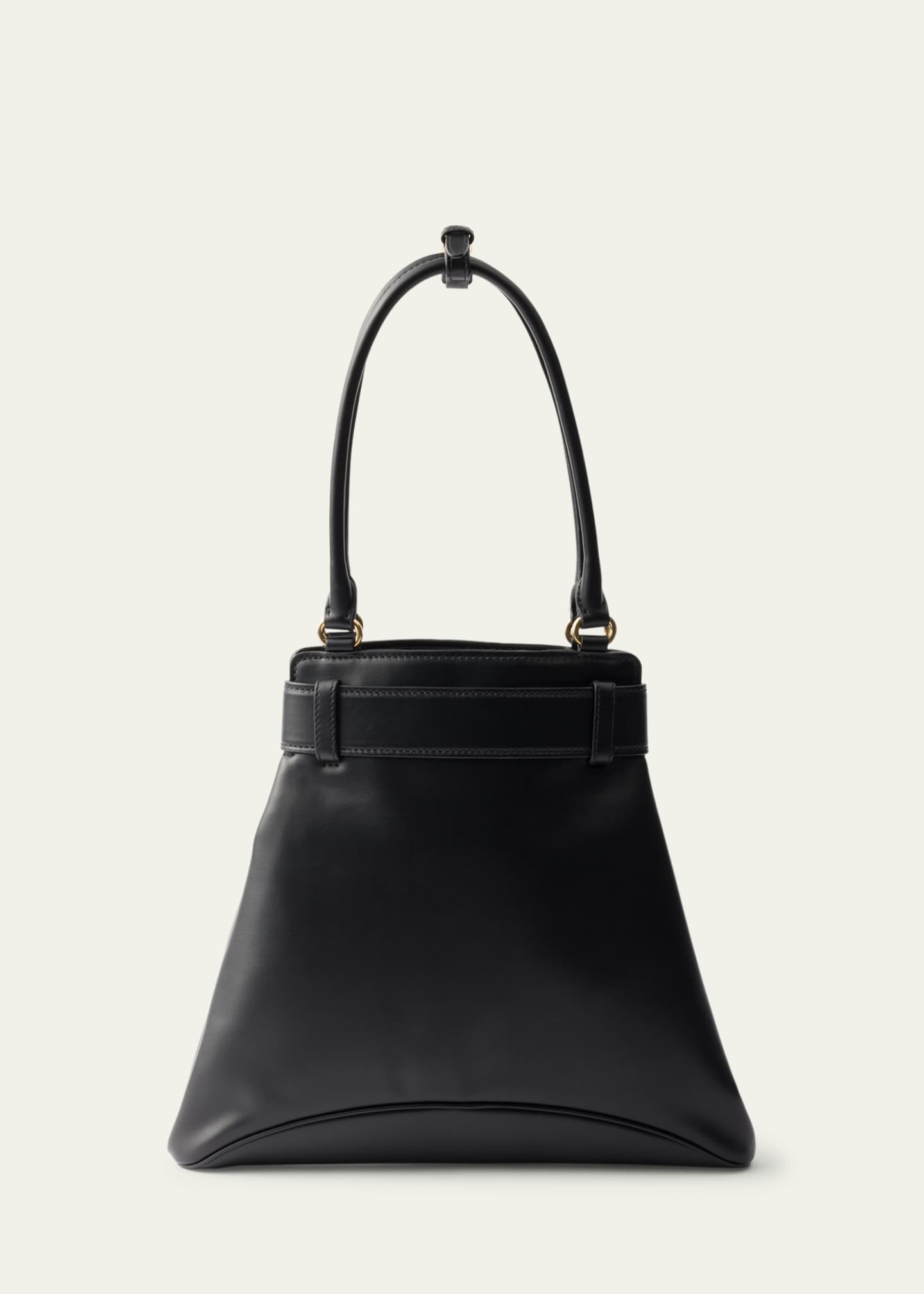 Prada Etude Buckle Leather Shoulder Bag Image 3 of 5
