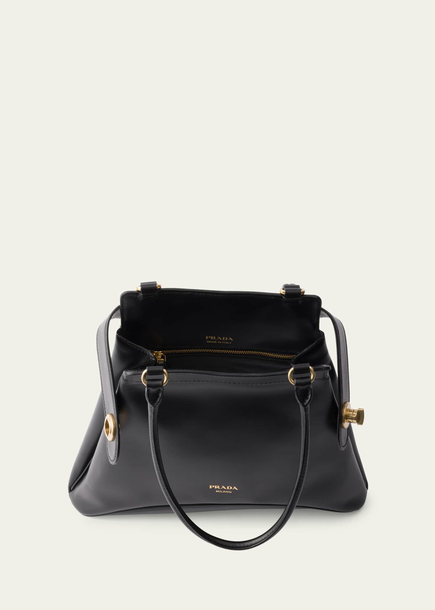 Prada Etude Buckle Leather Shoulder Bag Image 4 of 5