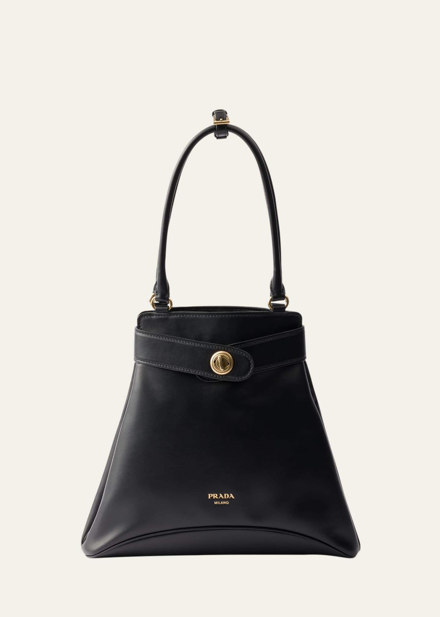Prada Etude Buckle Leather Shoulder Bag Image 1 of 5