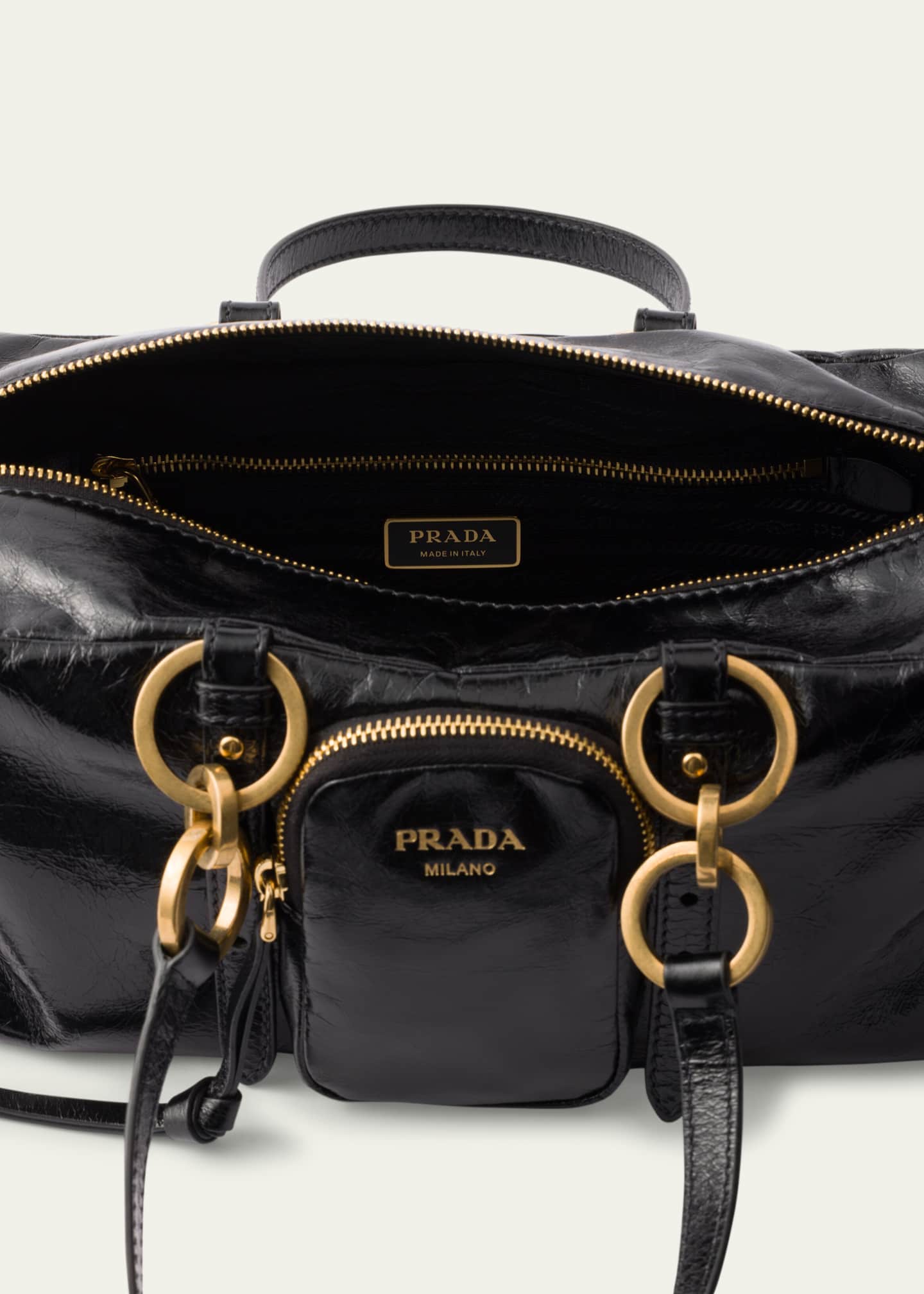 Prada Dangle Medium Leather Shoulder Bag Image 3 of 3