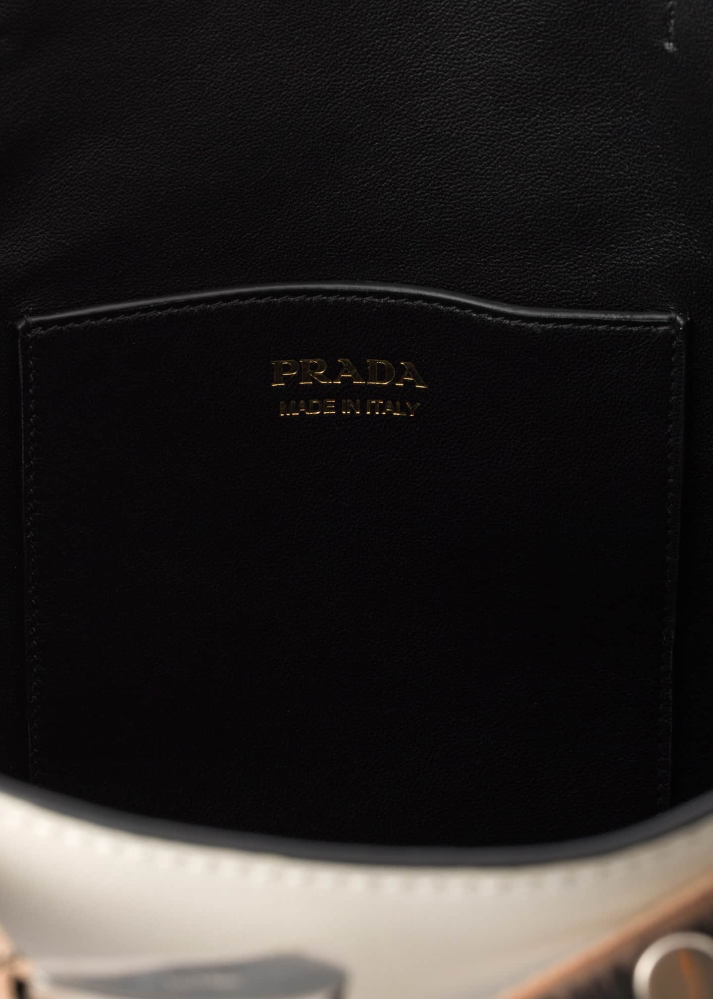 Prada Studded Buckle Leather Bucket Bag Image 4 of 5