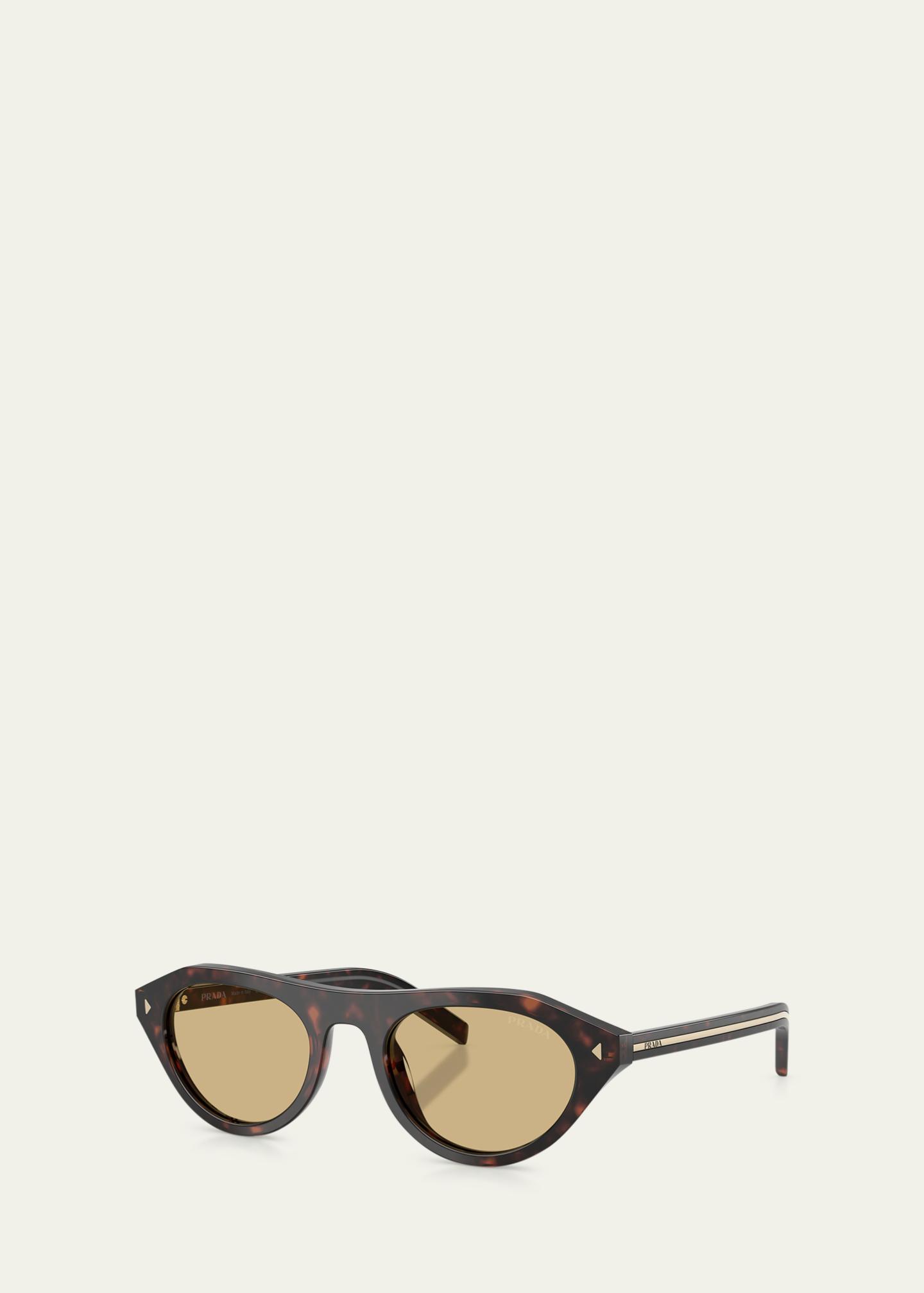 Prada 0PR B15S Acetate Round Sunglasses - Bergdorf Goodman
