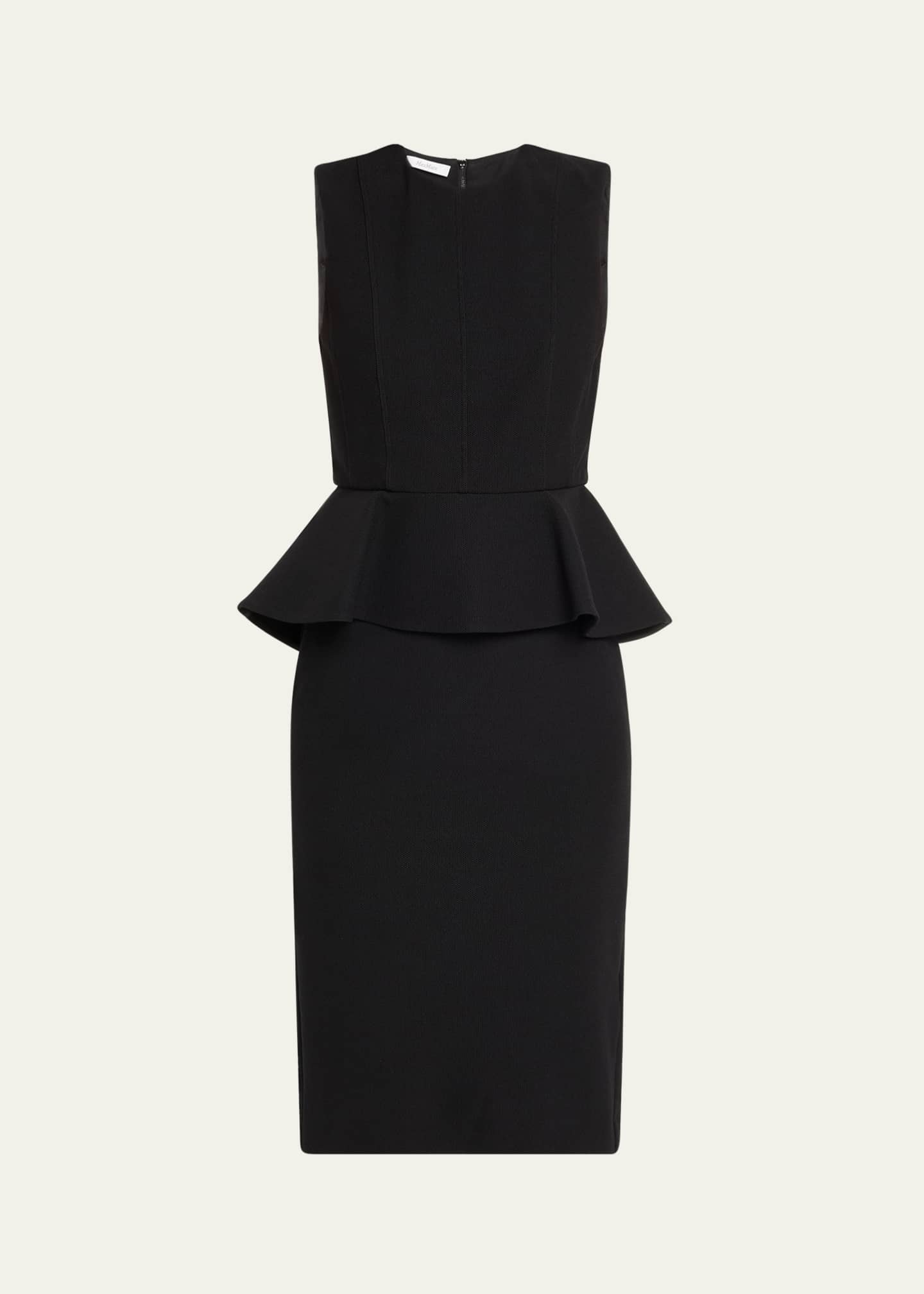 Max Mara Cosmos Sleeveless Peplum Dress Image 1 of 4