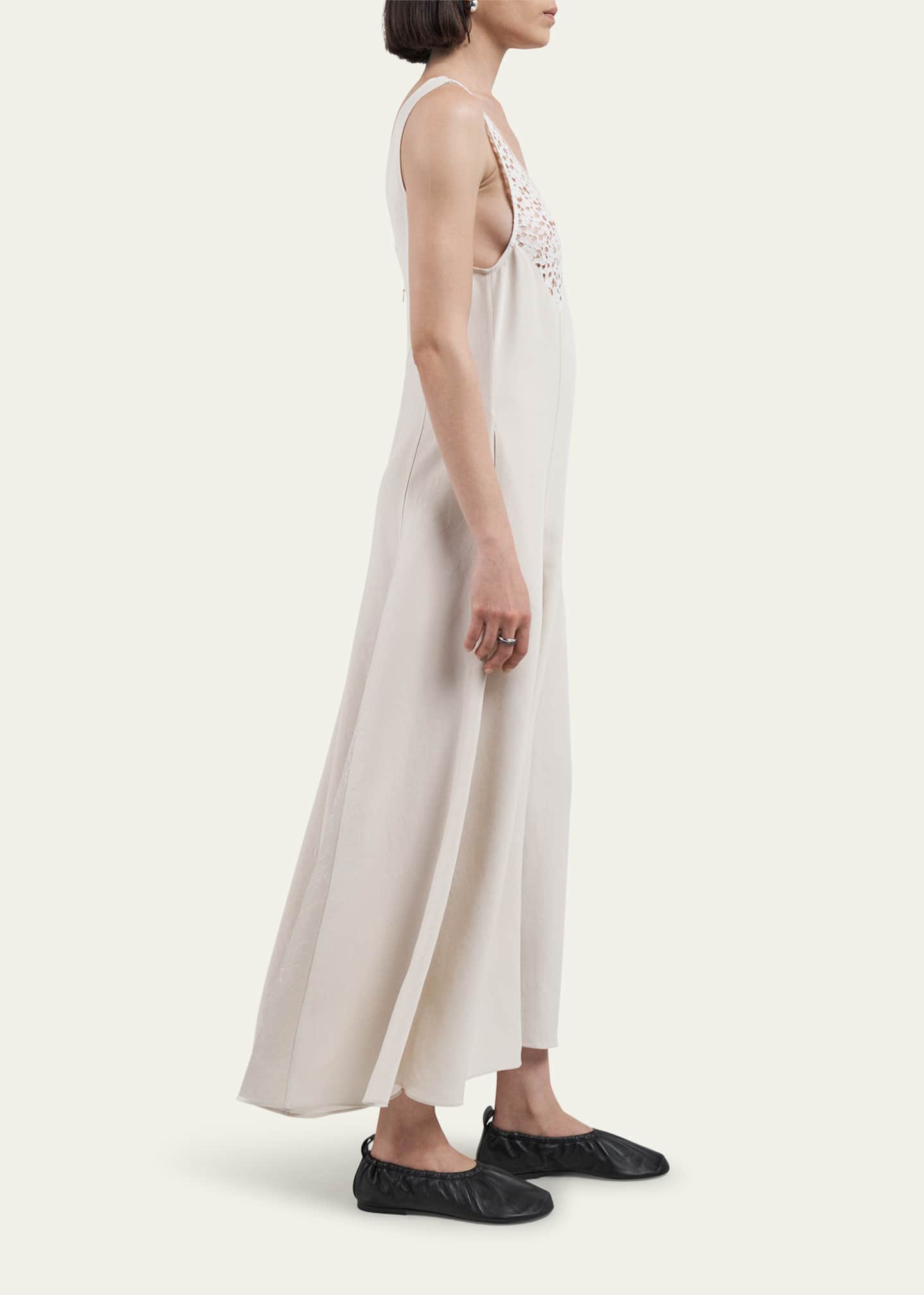 MARIA MCMANUS V-Neck Lace Godet Dress Image 4 of 5