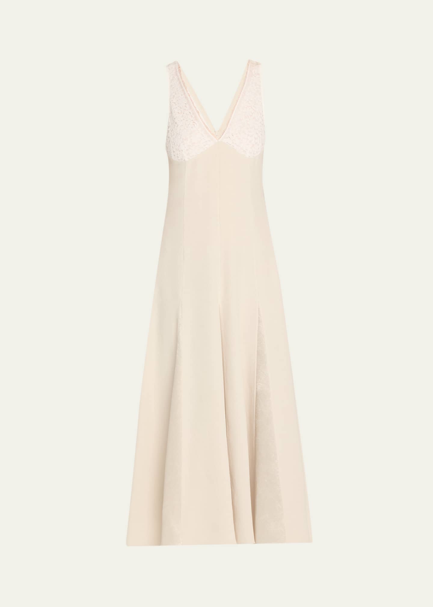 MARIA MCMANUS V-Neck Lace Godet Dress Image 1 of 5