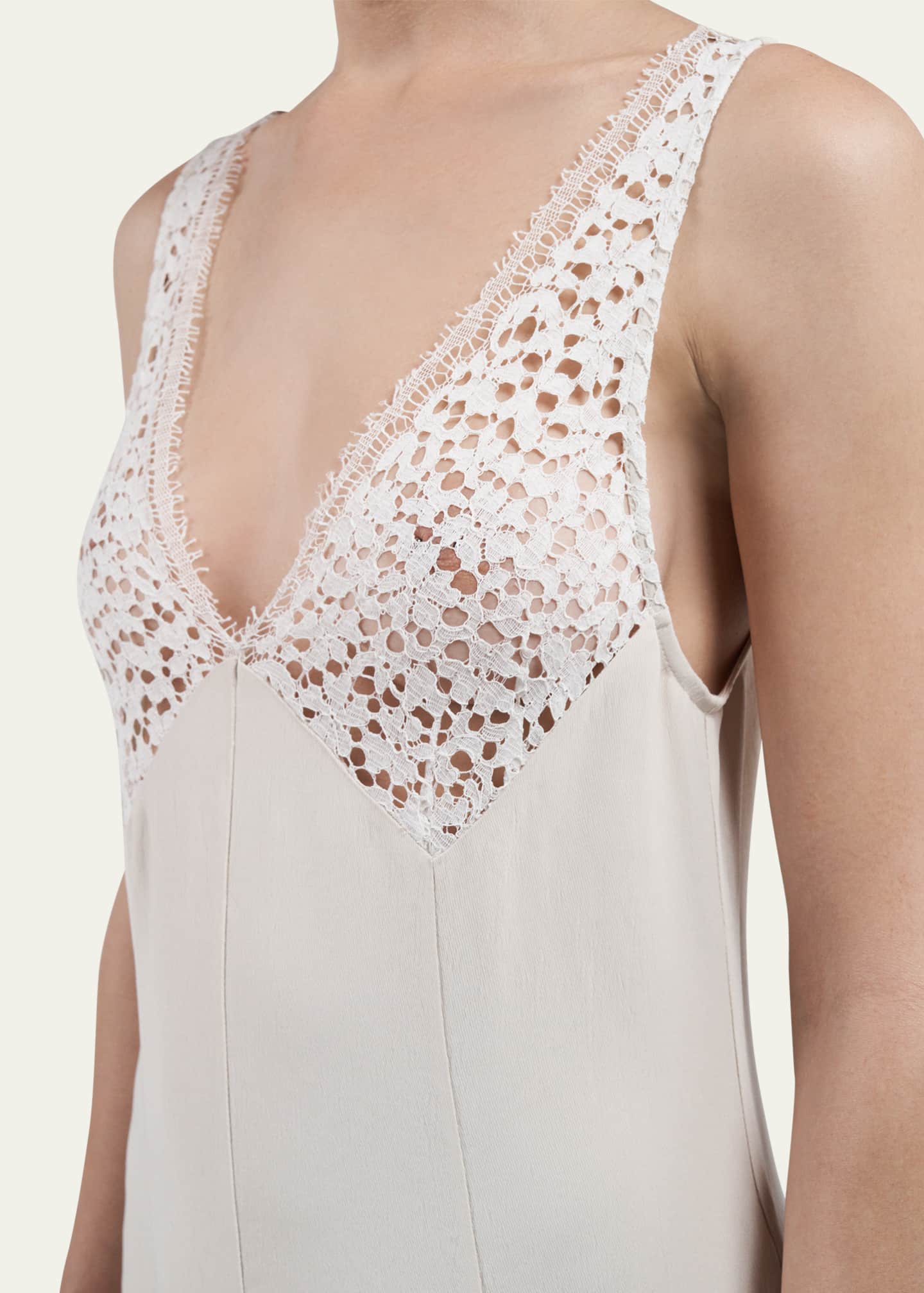 MARIA MCMANUS V-Neck Lace Godet Dress Image 5 of 5