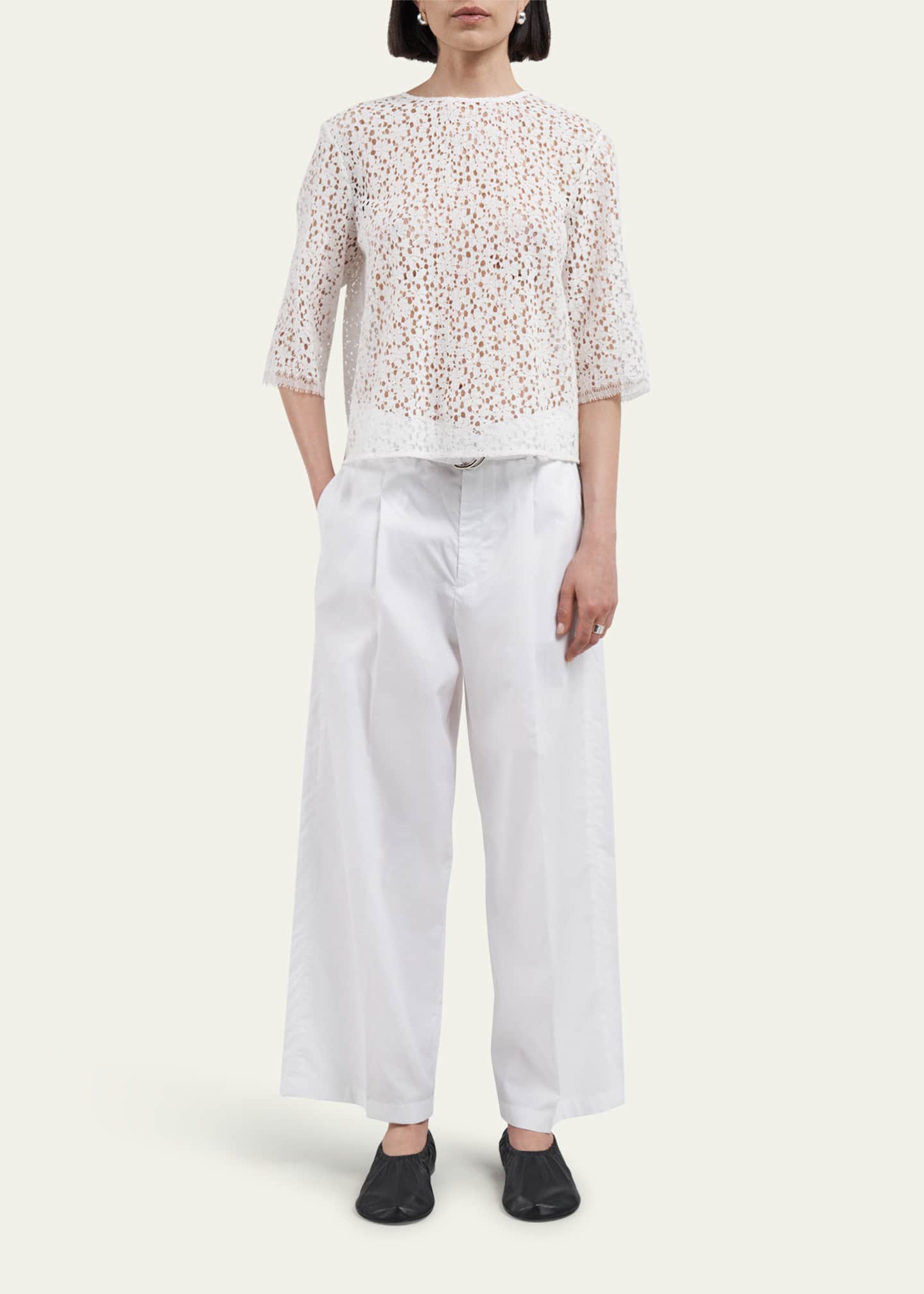 MARIA MCMANUS Belted Wide Leg Cropped Pants Image 2 of 5