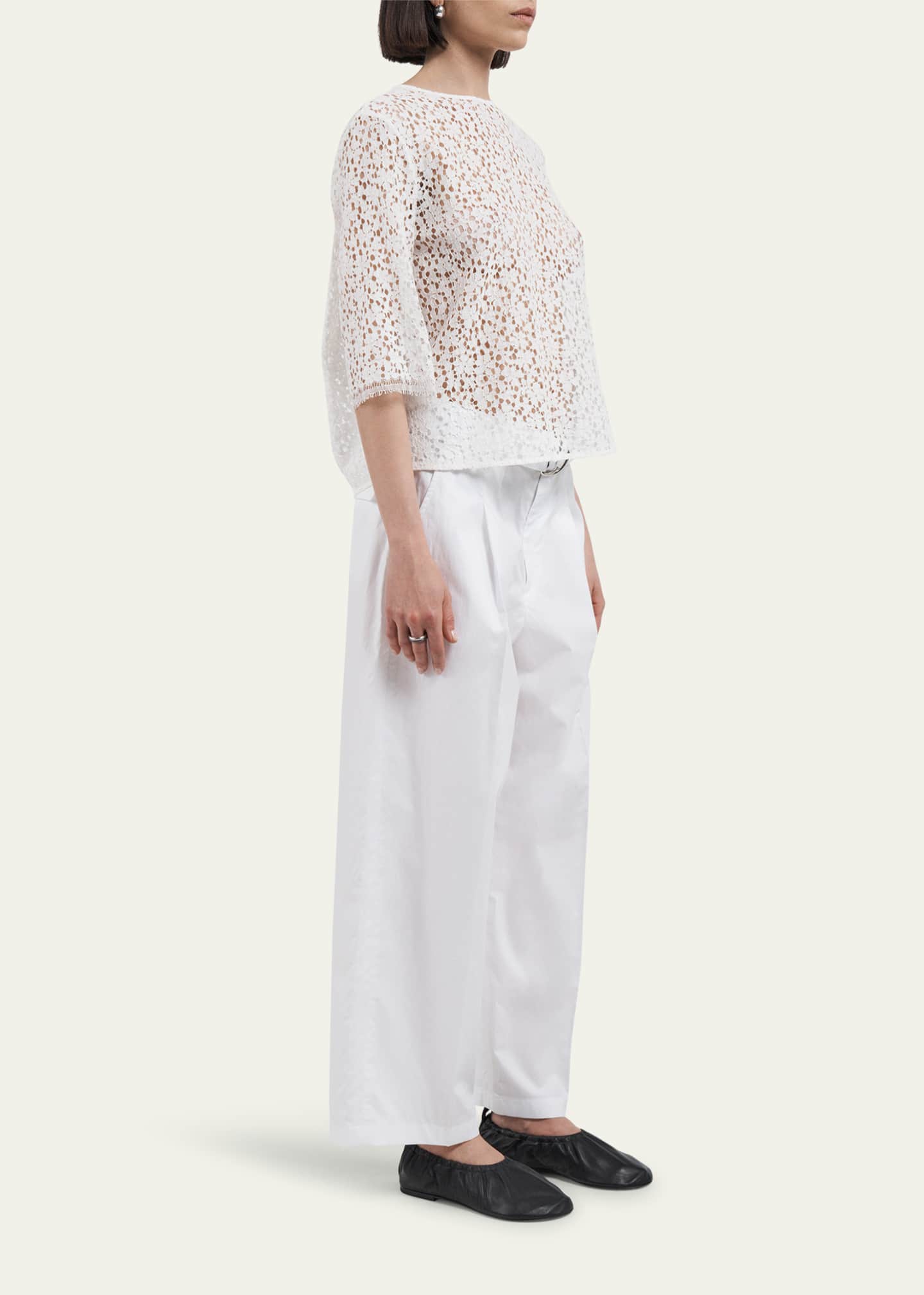 MARIA MCMANUS Belted Wide Leg Cropped Pants Image 4 of 5