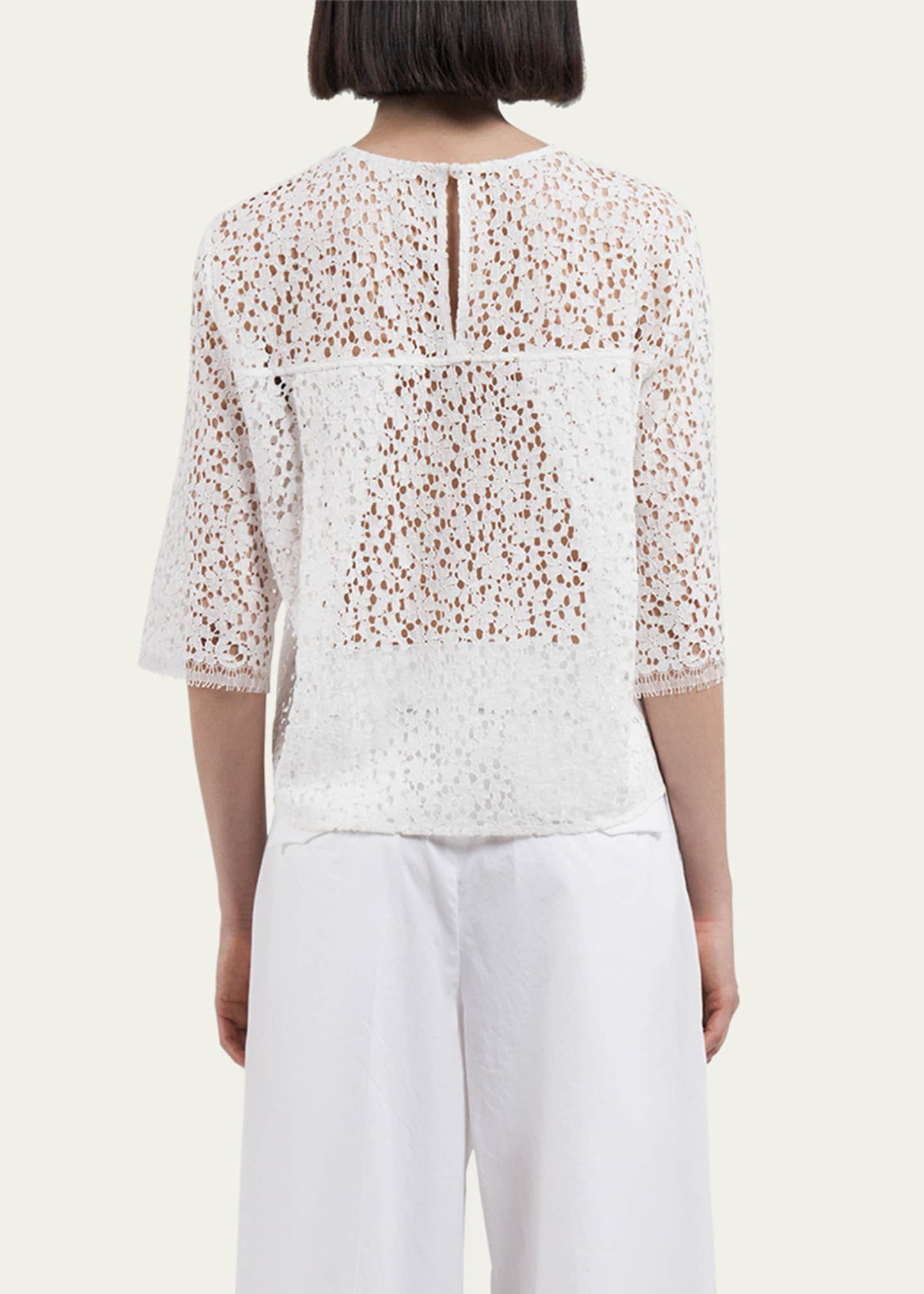 MARIA MCMANUS Lace Short Sleeve T-Shirt Image 3 of 5