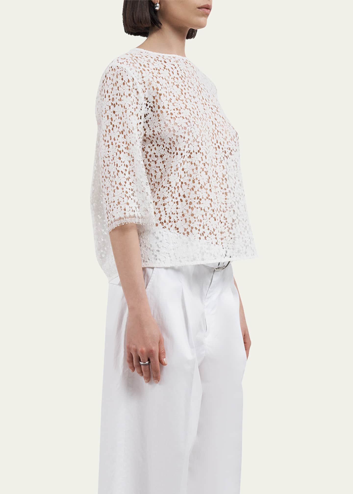 MARIA MCMANUS Lace Short Sleeve T-Shirt Image 4 of 5