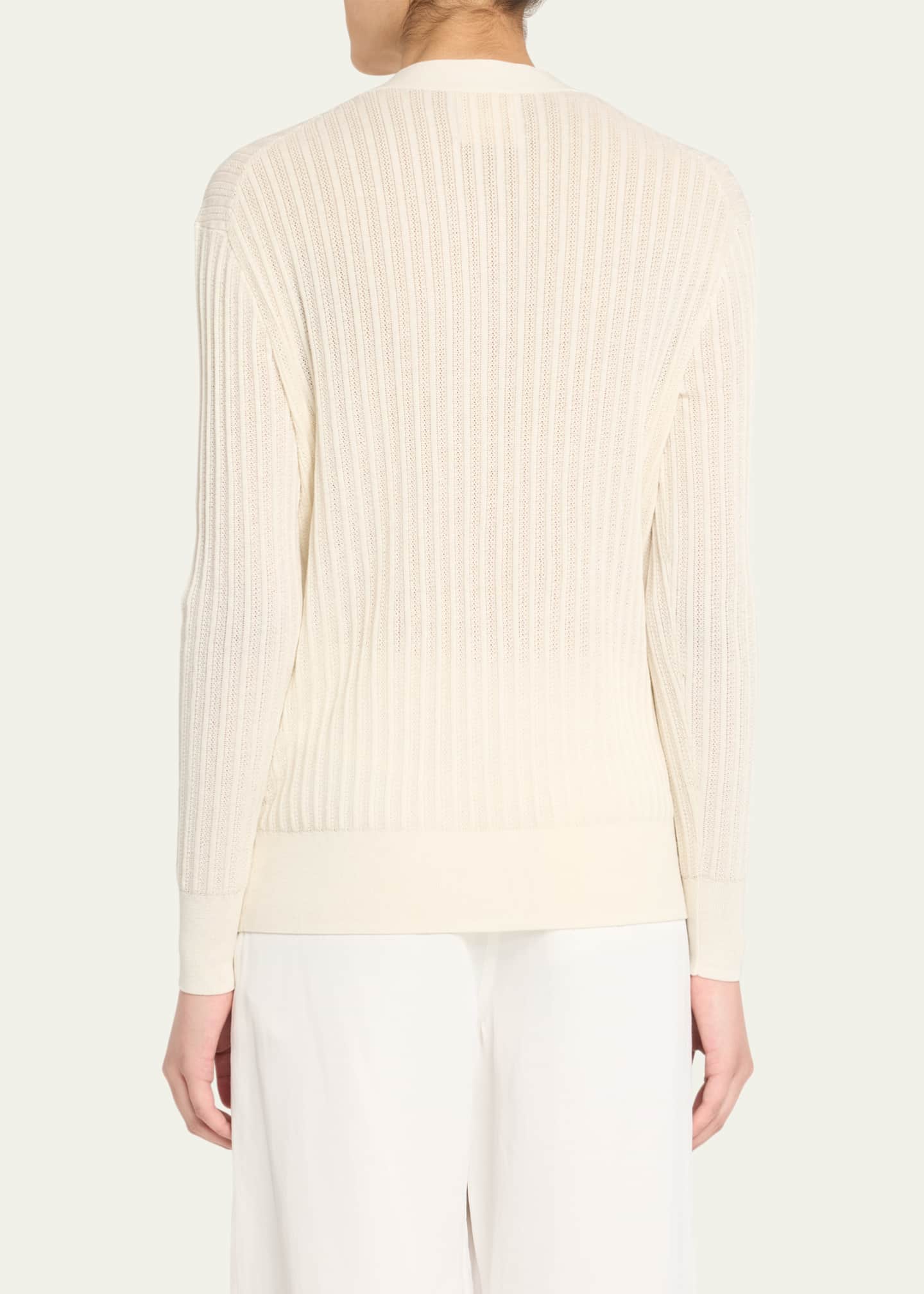 Pointelle-Knit Cardigan