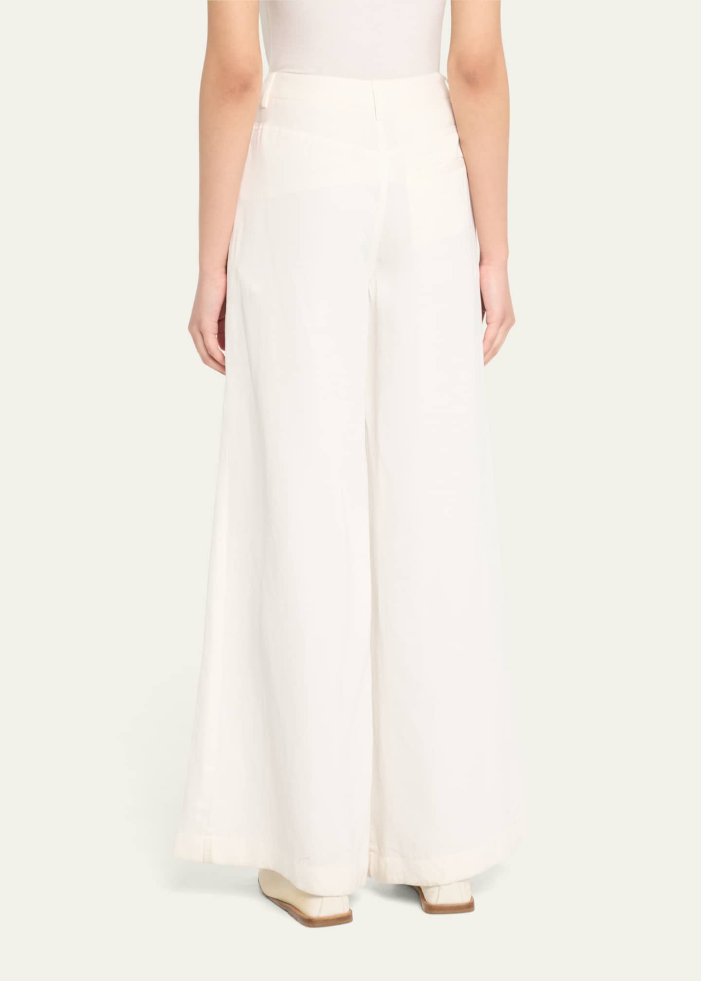 TWP Dees Wide-Leg Linen-Blend Trousers Image 3 of 5