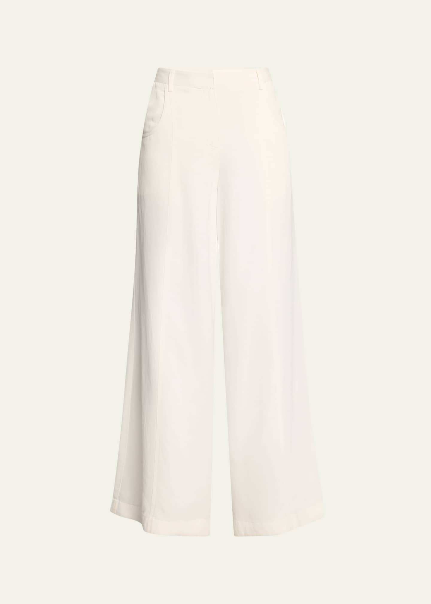 TWP Dees Wide-Leg Linen-Blend Trousers Image 1 of 5