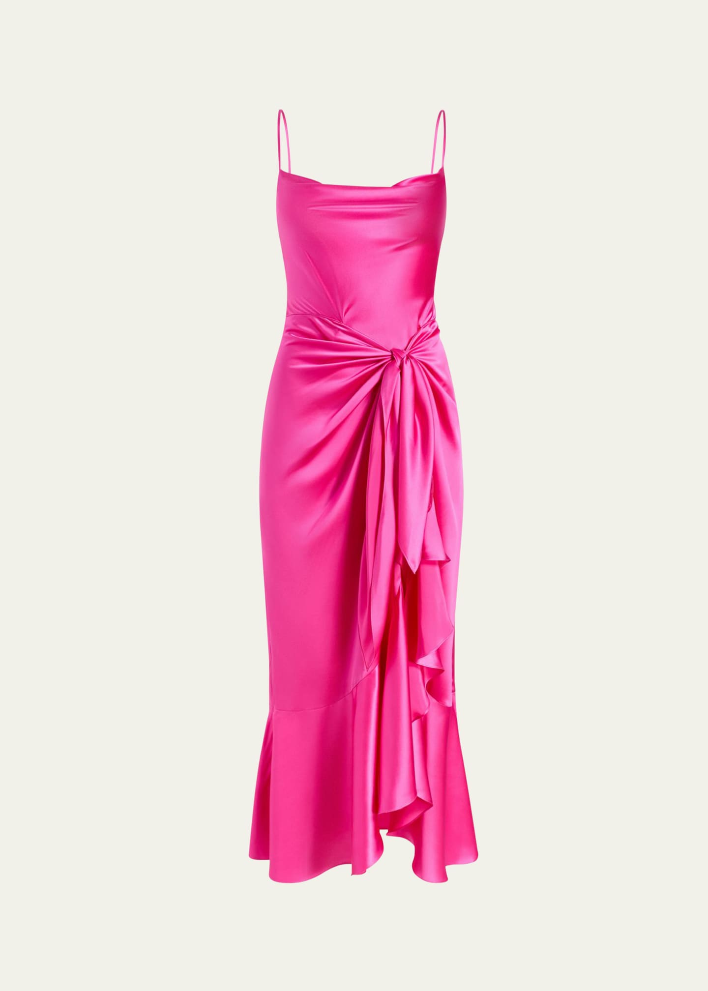 Cinq a Sept Vivienda Silk Tie-Waist Midi Dress Image 1 of 3