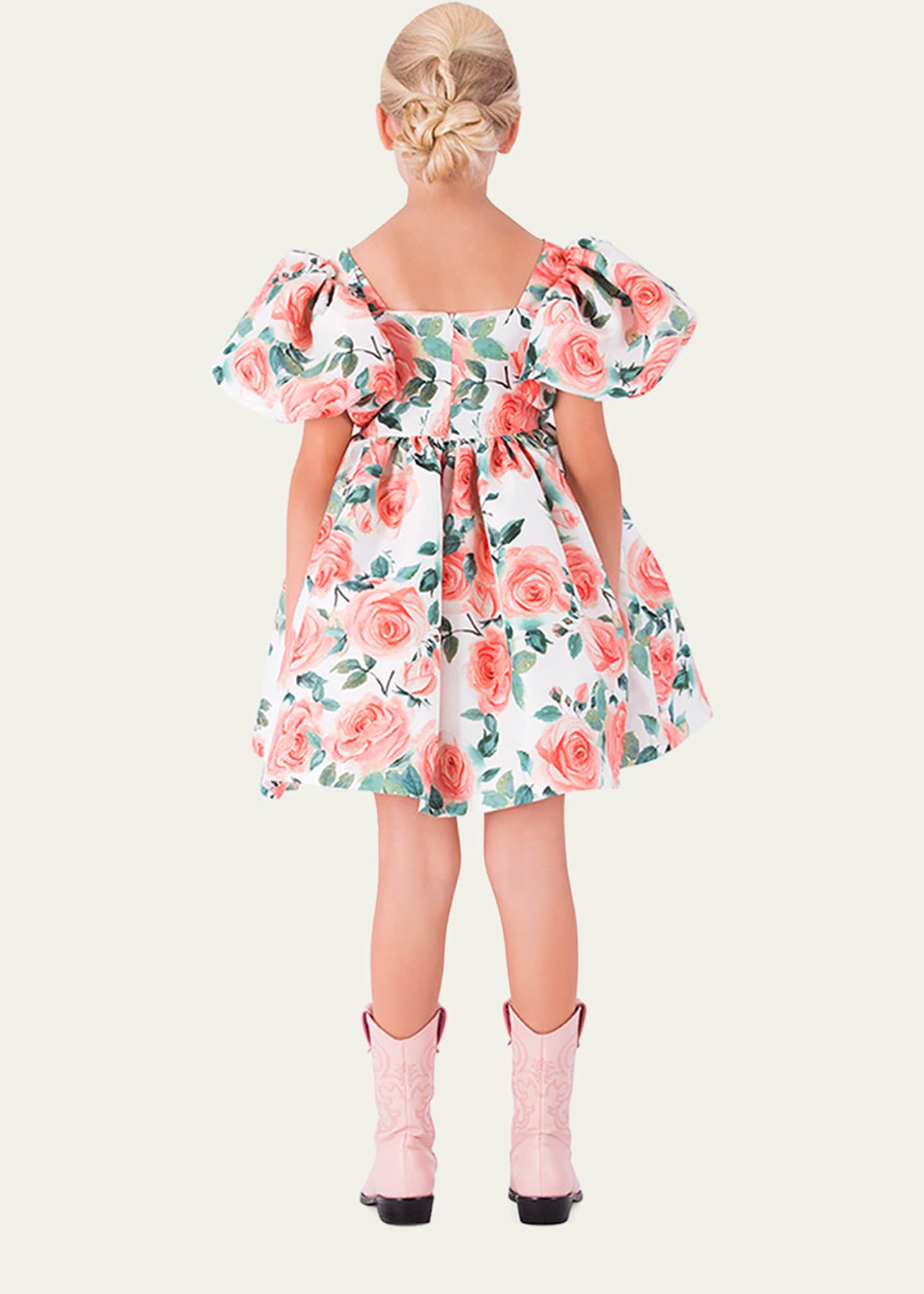 strapless open back dress Lia Long dress in rose-pink silk  Deliberti
