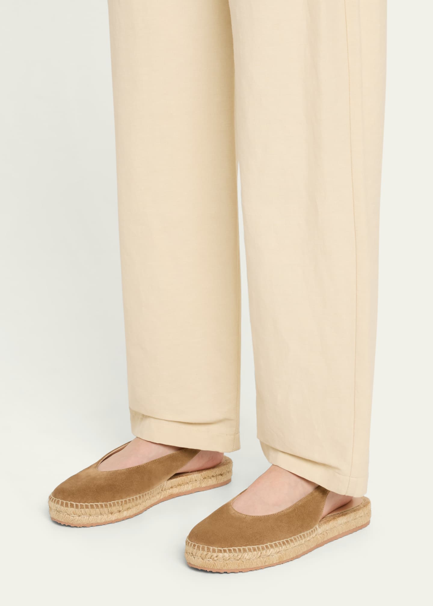 Gianvito Rossi Suede Slingback Ballerina Espadrilles Image 2 of 6