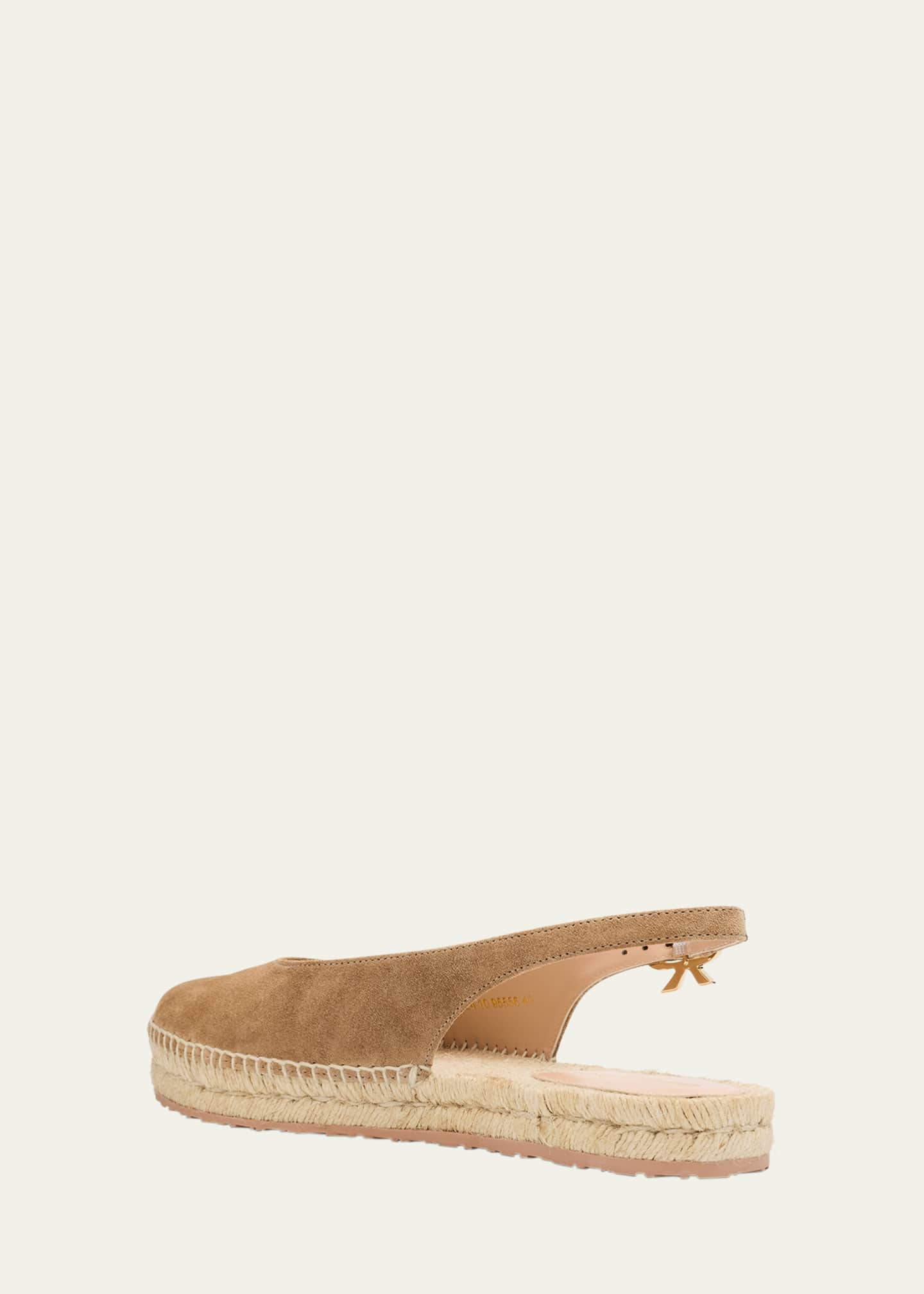 Gianvito Rossi Suede Slingback Ballerina Espadrilles Image 4 of 6