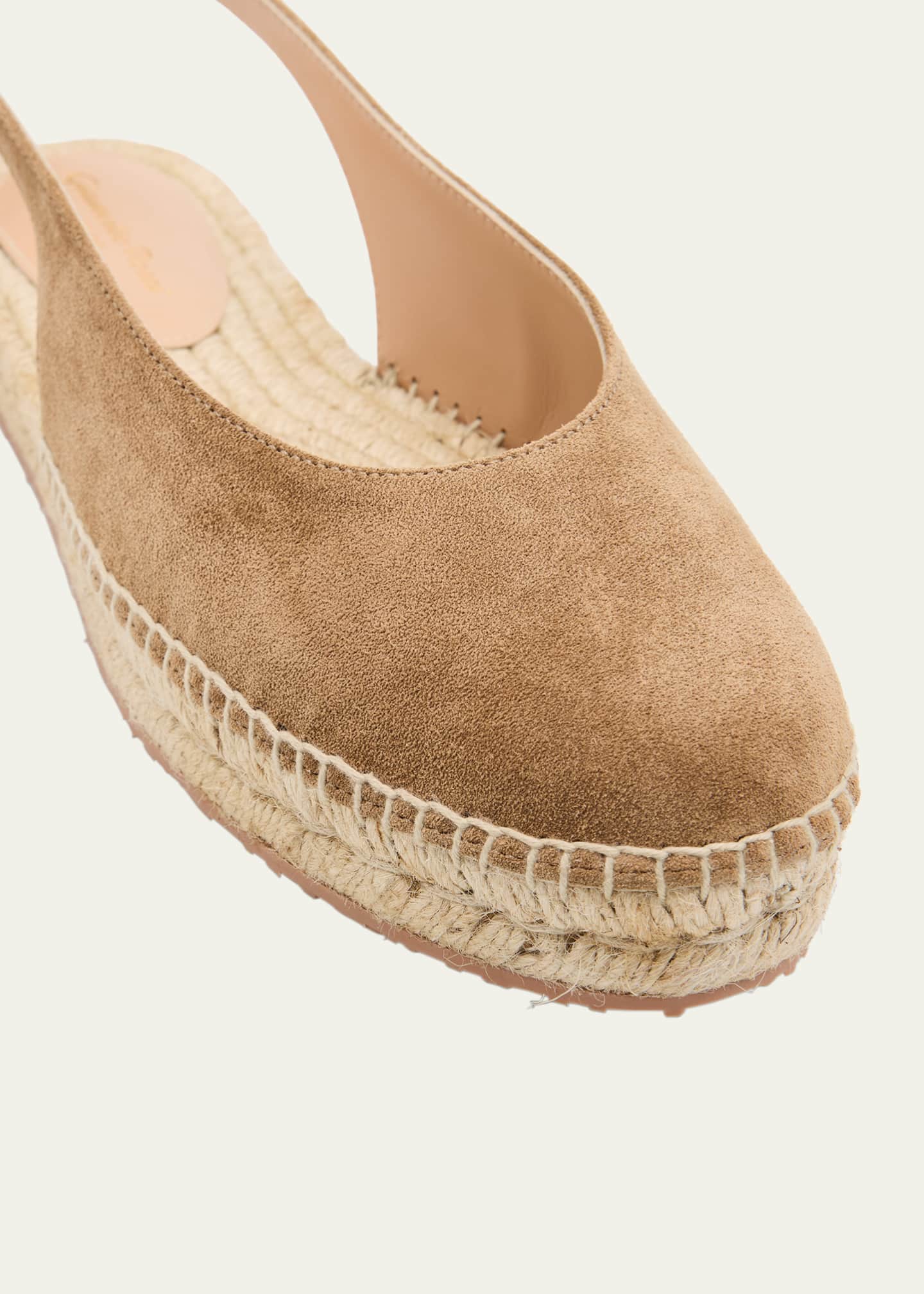 Gianvito Rossi Suede Slingback Ballerina Espadrilles Image 5 of 6