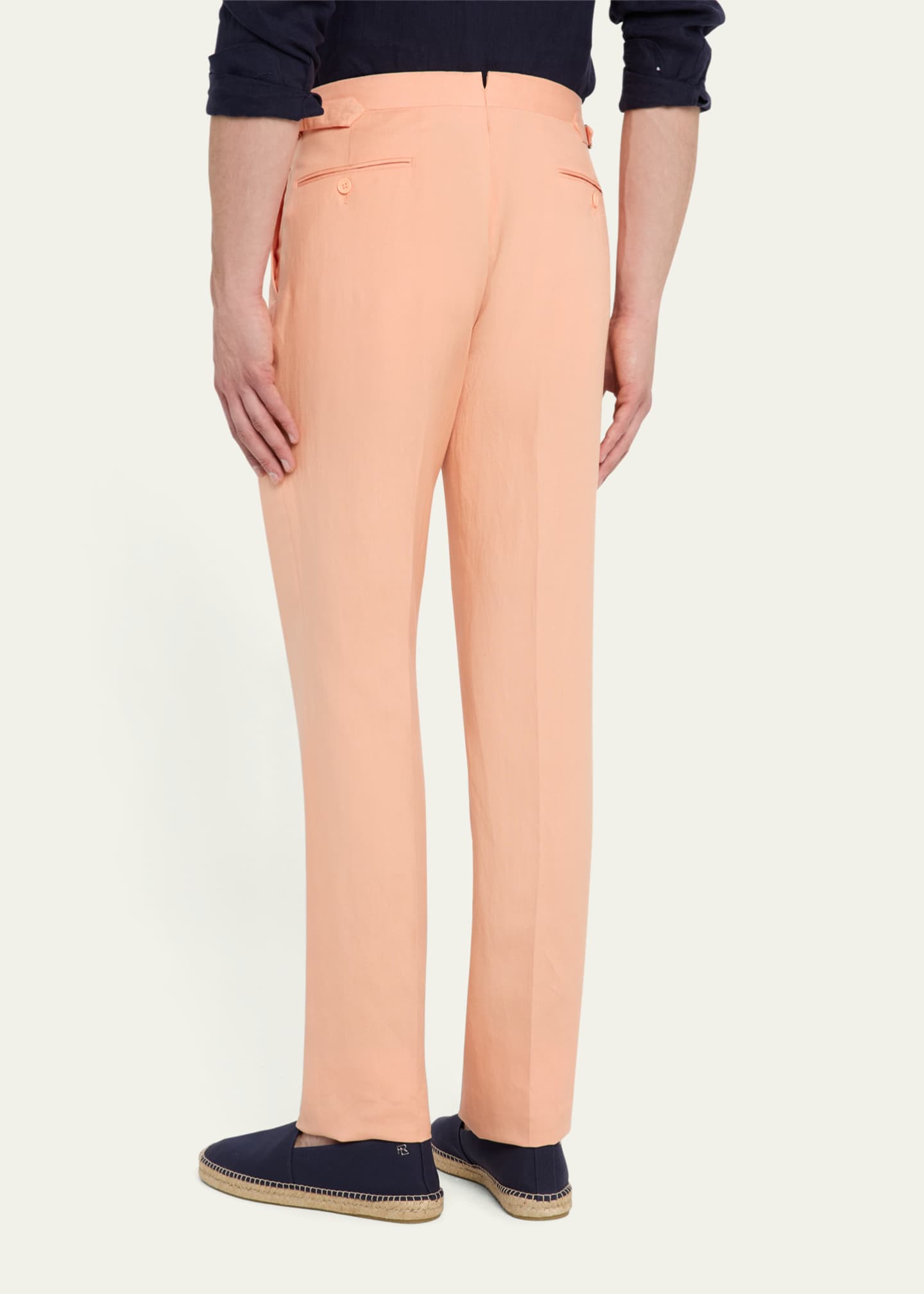 Ralph Lauren Purple Label Men's Gregory Silk-Linen Pants Image 3 of 5