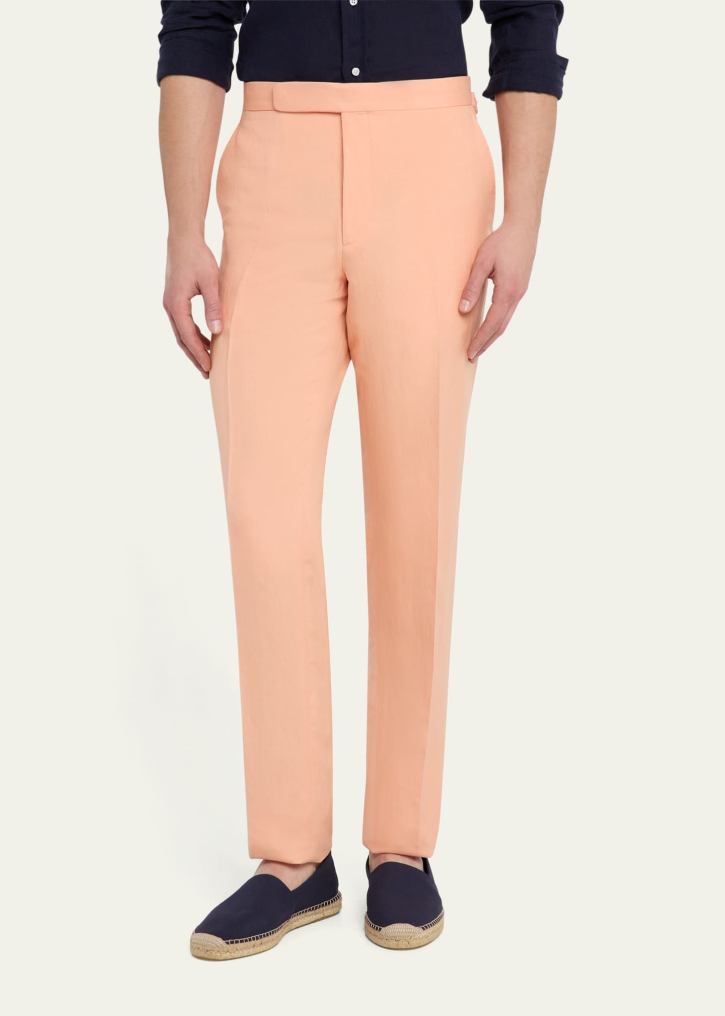 Ralph Lauren Purple Label Men's Gregory Silk-Linen Pants Image 4 of 5
