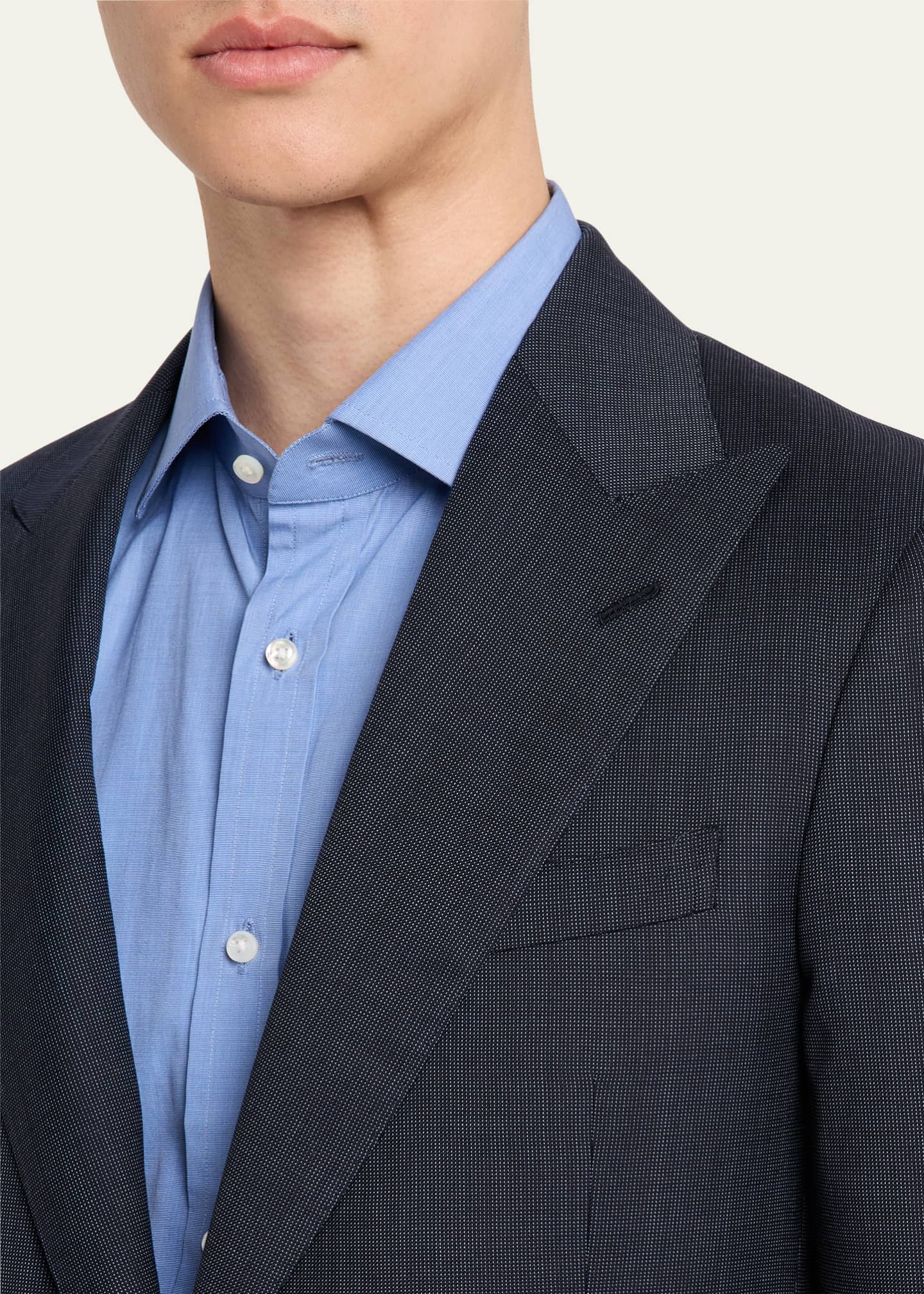 Ralph Lauren Purple Label Men's Greg Nailhead Wool-Cashmere Suit Jacket Image 6 of 8