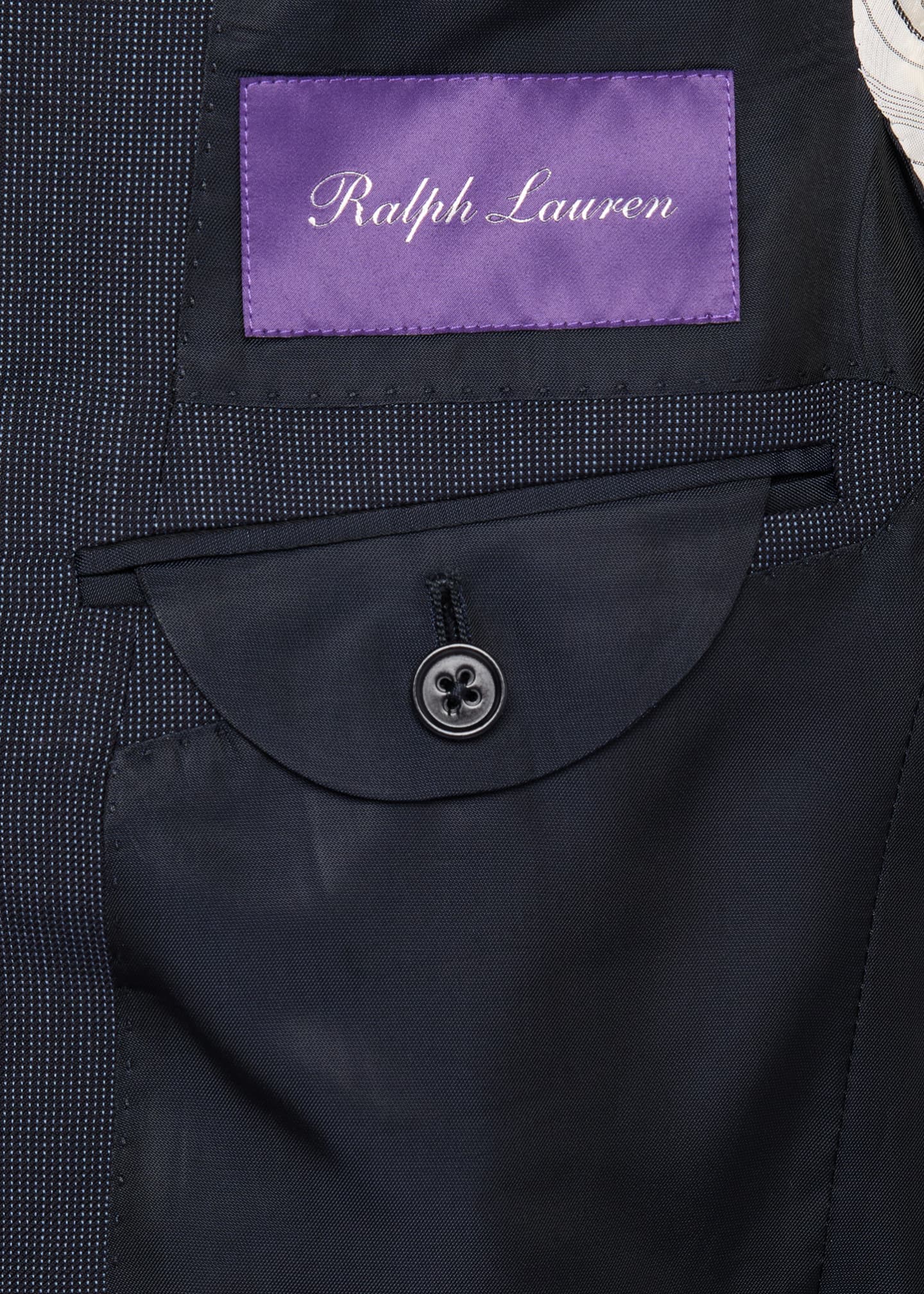 Ralph Lauren Purple Label Men's Greg Nailhead Wool-Cashmere Suit Jacket Image 7 of 8