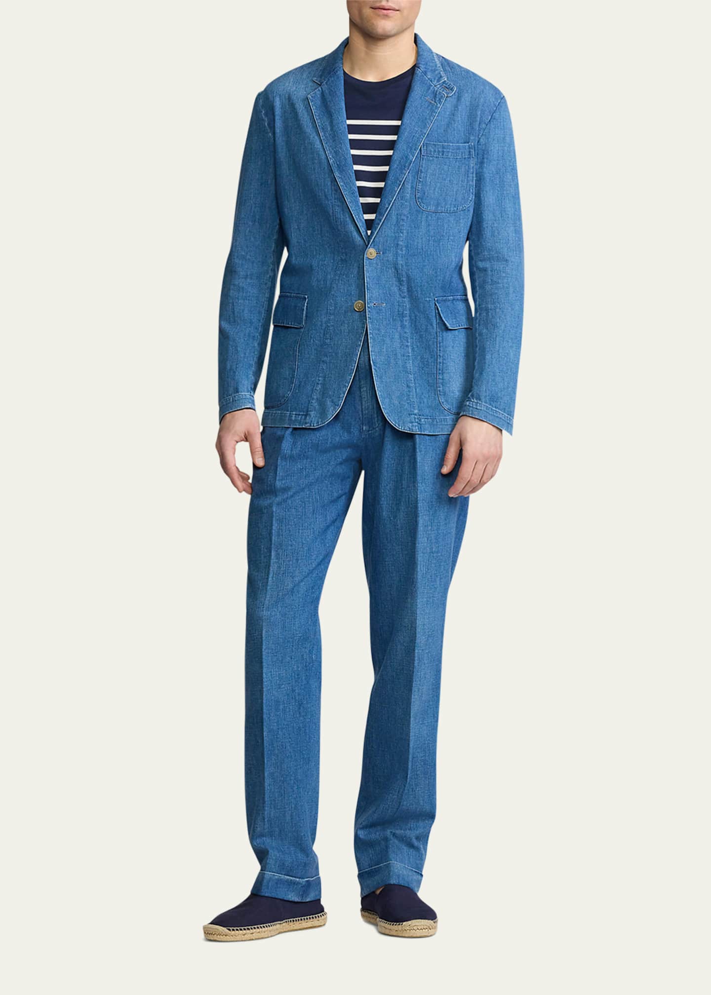 Ralph Lauren Purple Label Men's Non-Stretch Denim Suit Jacket Image 2 of 5