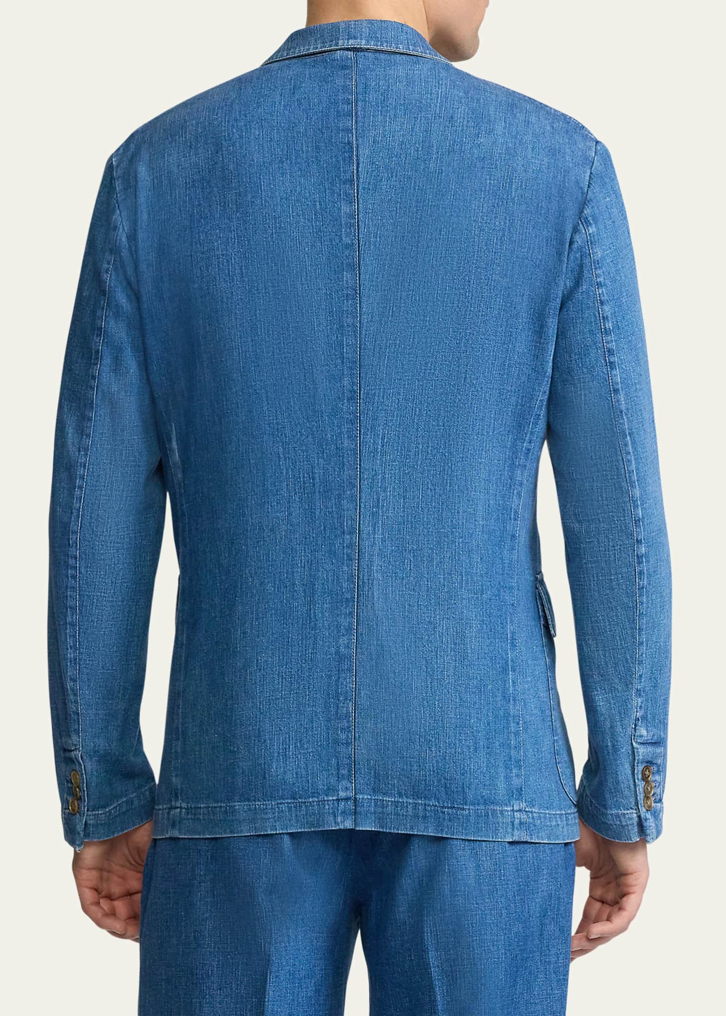 Ralph Lauren Purple Label Men's Non-Stretch Denim Suit Jacket Image 3 of 5