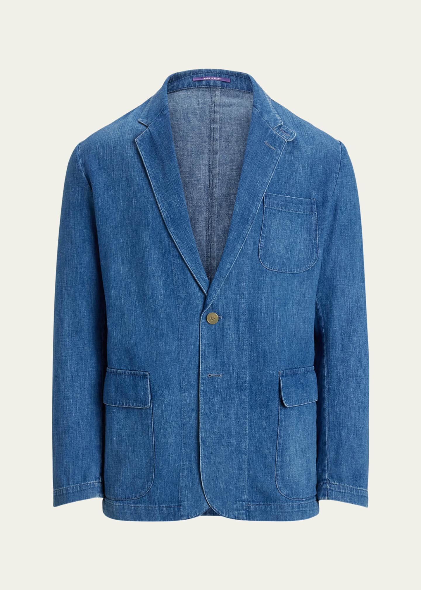 Ralph Lauren Purple Label Men's Non-Stretch Denim Suit Jacket Image 1 of 5