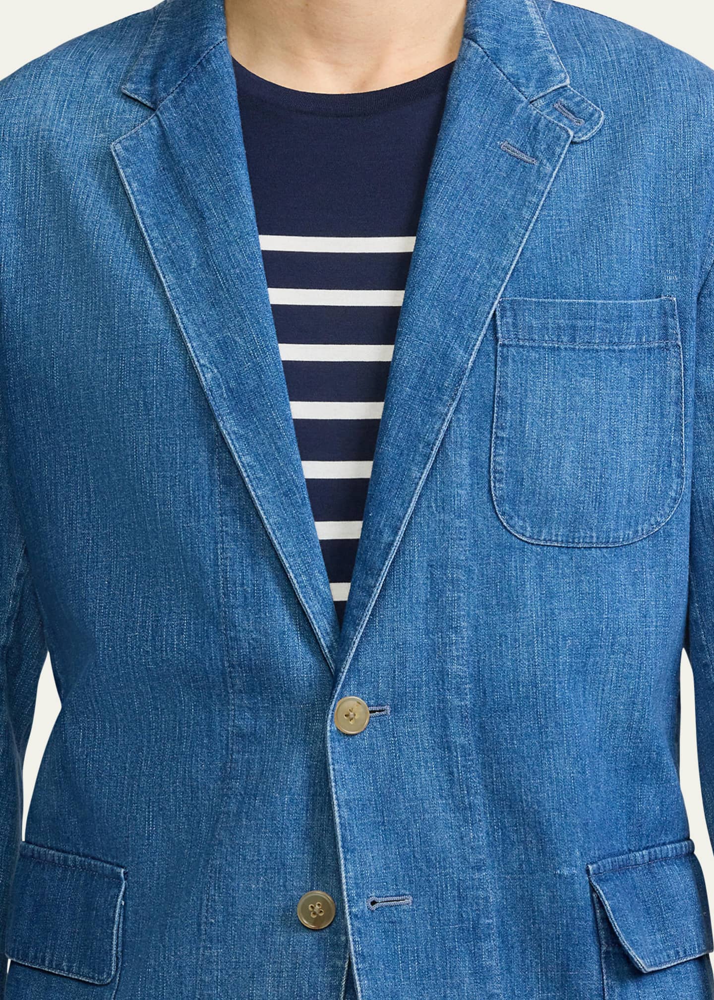 Ralph Lauren Purple Label Men's Non-Stretch Denim Suit Jacket Image 5 of 5