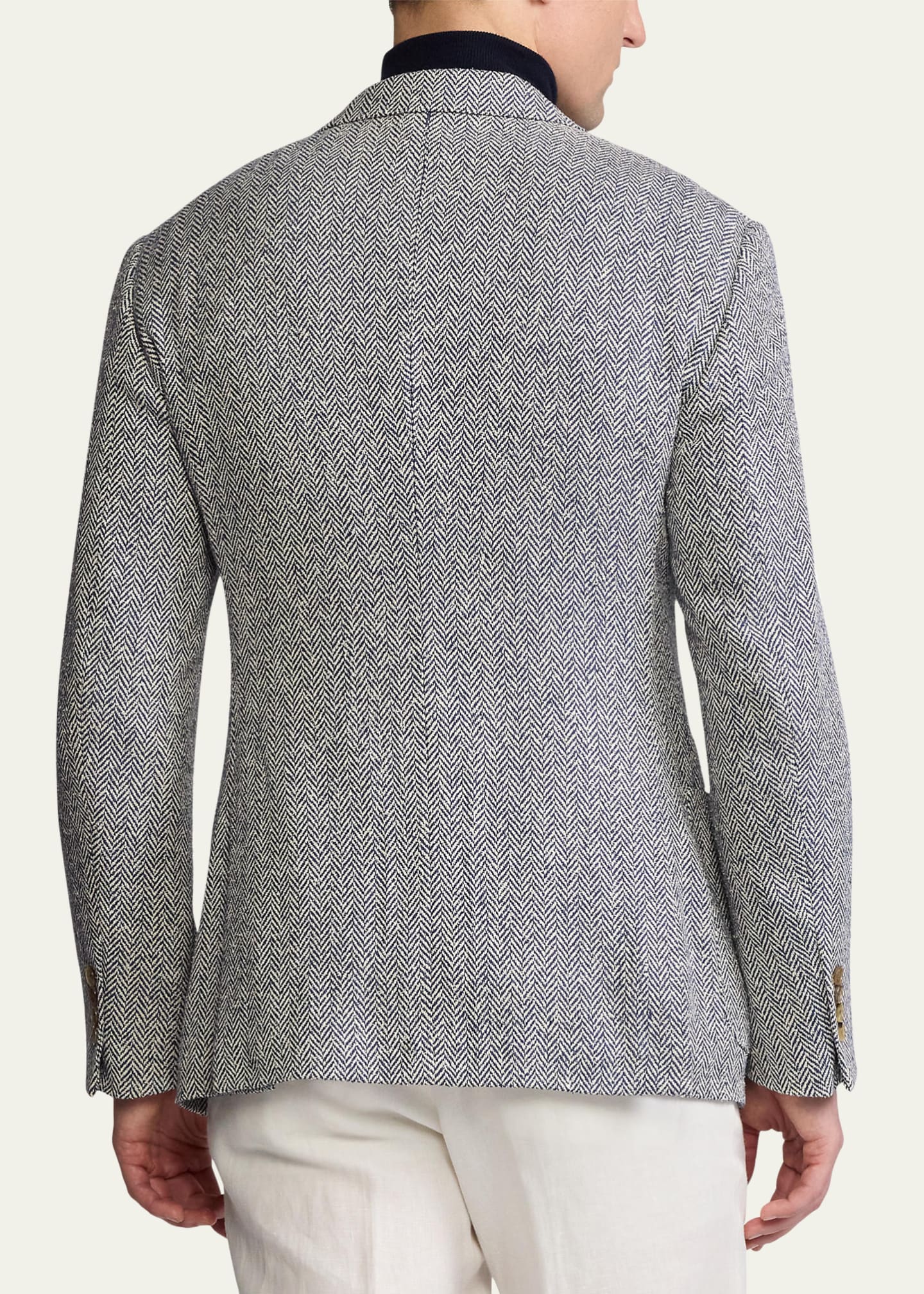 Ralph Lauren Purple Label Men's Kent Herringbone Sport Coat Image 3 of 5