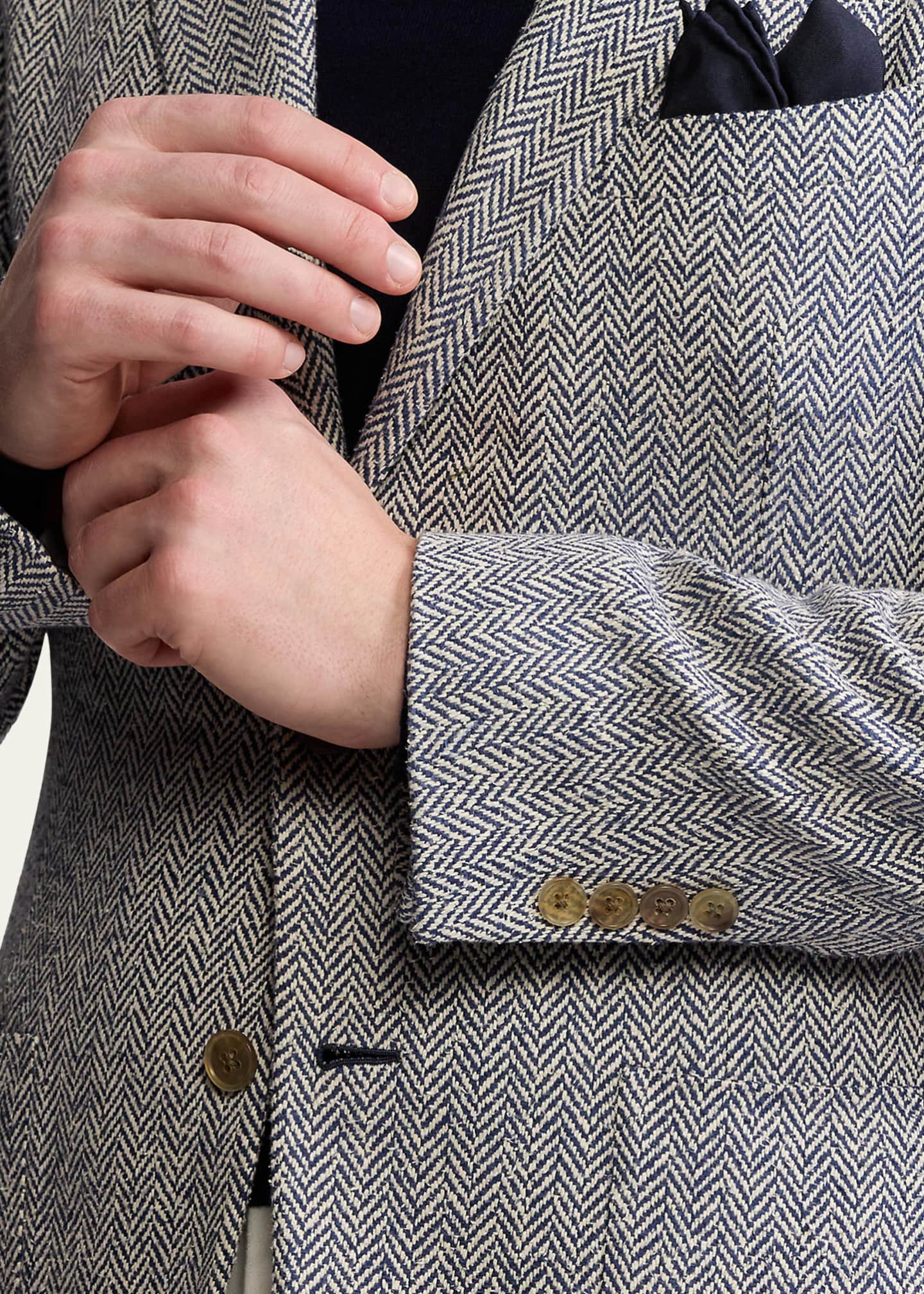 Ralph Lauren Purple Label Men's Kent Herringbone Sport Coat Image 5 of 5