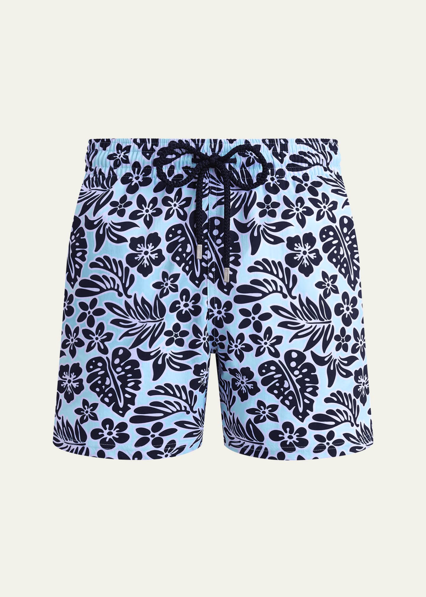Vilebrequin Men's Leaf-Print Swim Shorts Image 1 of 3