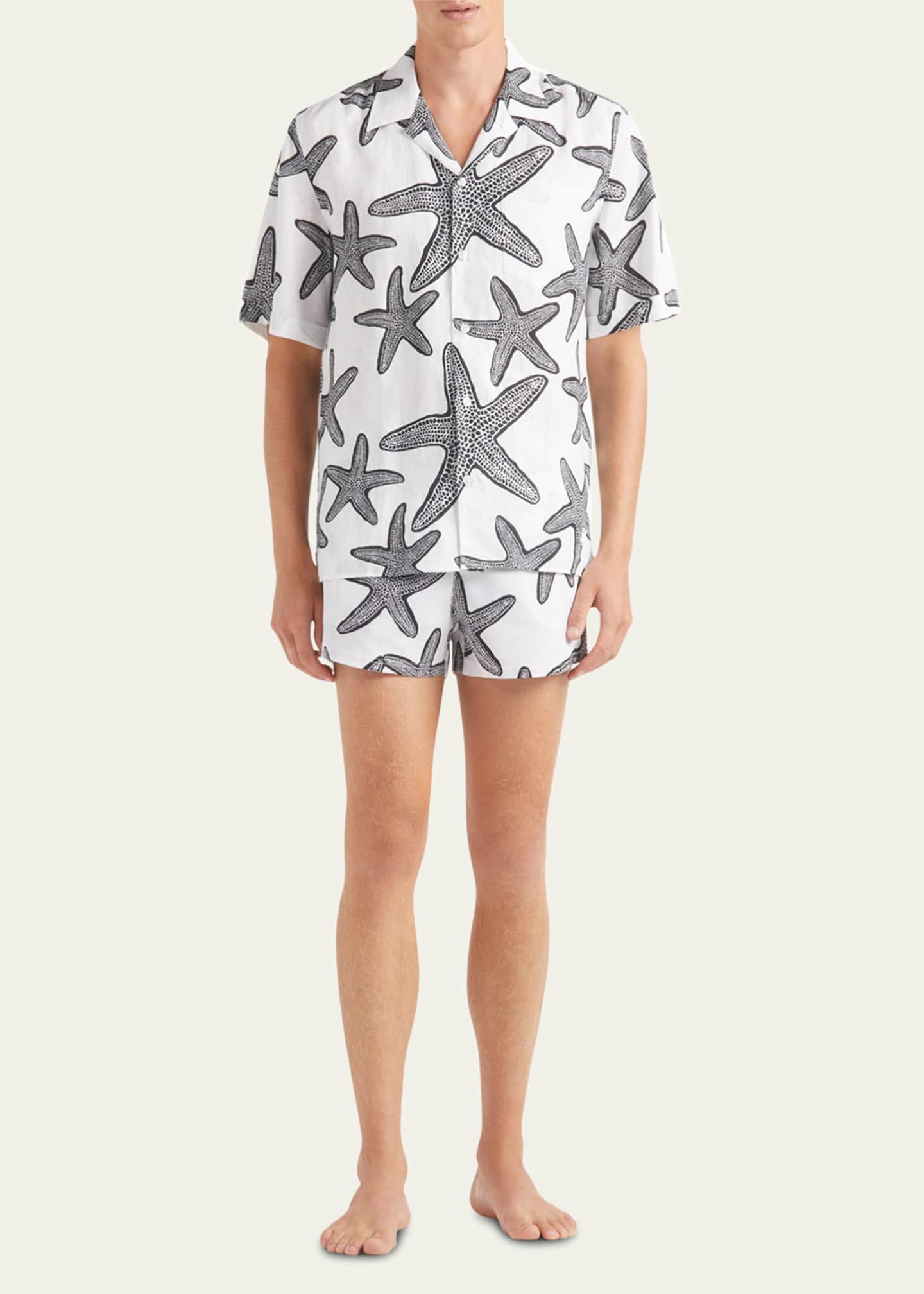 Vilebrequin Men's Starfish-Print Camp Shirt Image 2 of 3