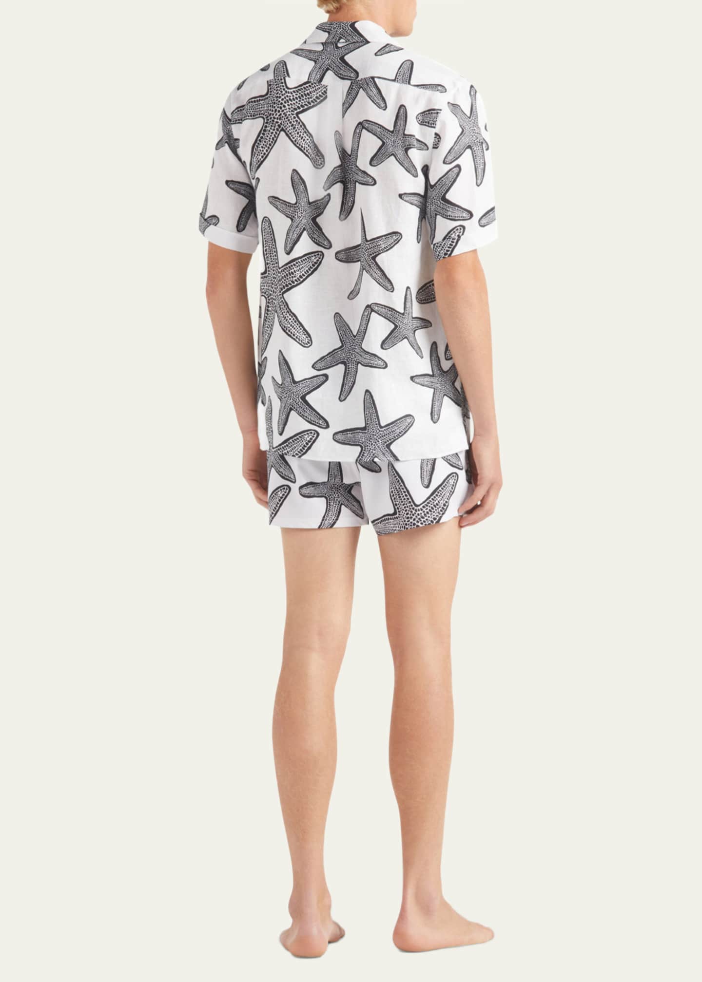Vilebrequin Men's Starfish-Print Camp Shirt Image 3 of 3