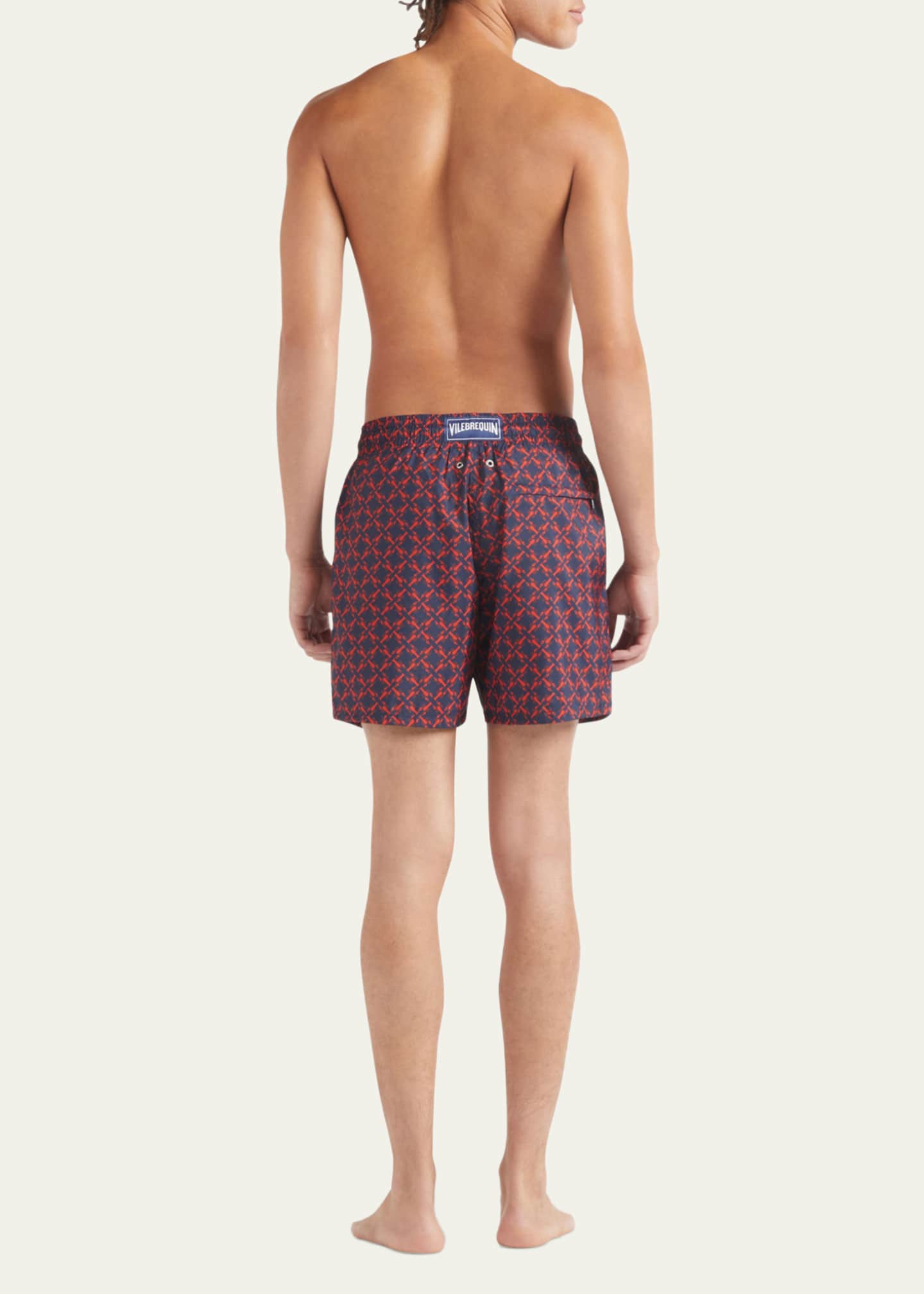 Vilebrequin Men's Micro Lobster-Print Swim Shorts Image 3 of 3