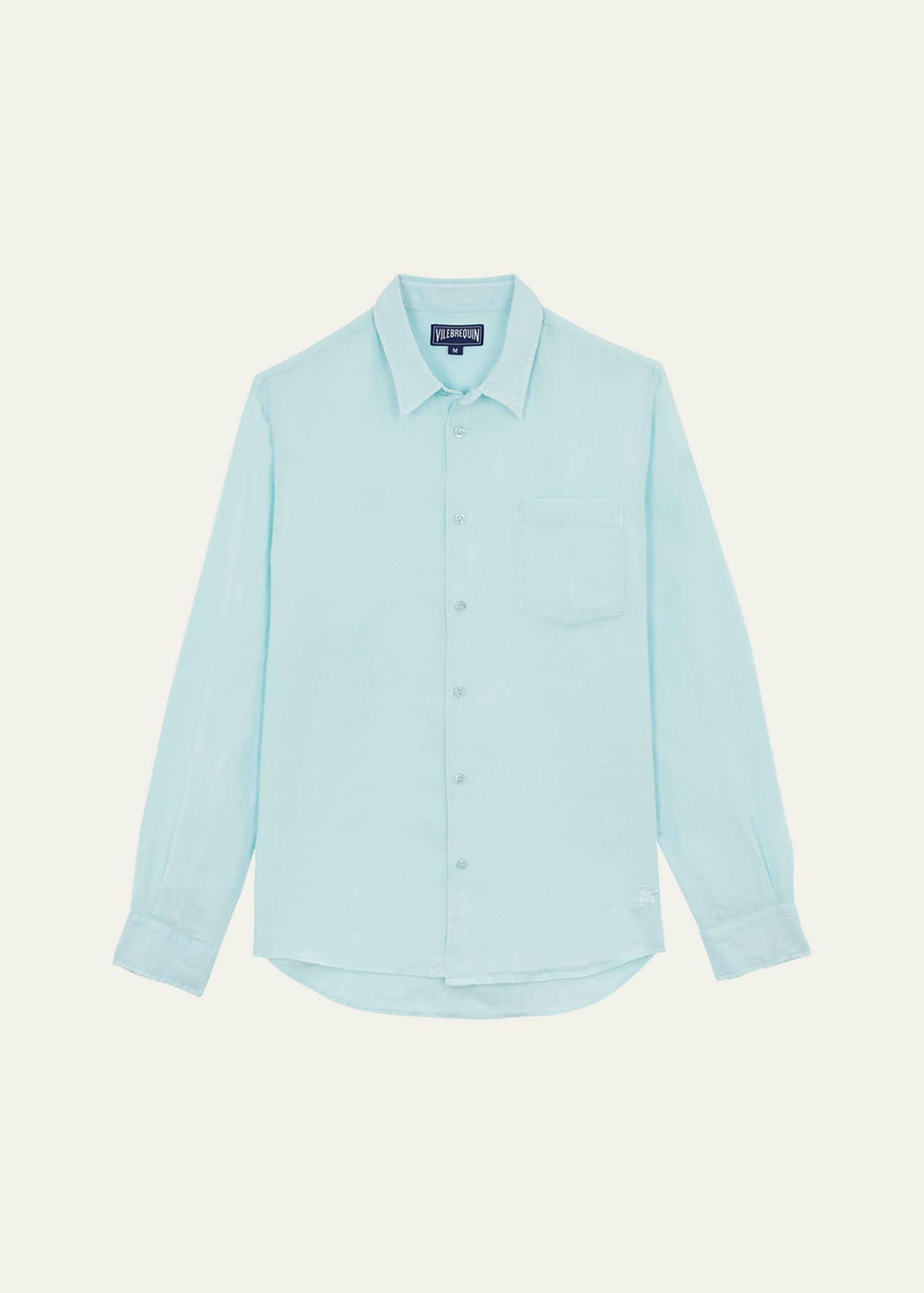 VILEBREQUIN Men Cotton Voile Lightweight Shirt Oursinades