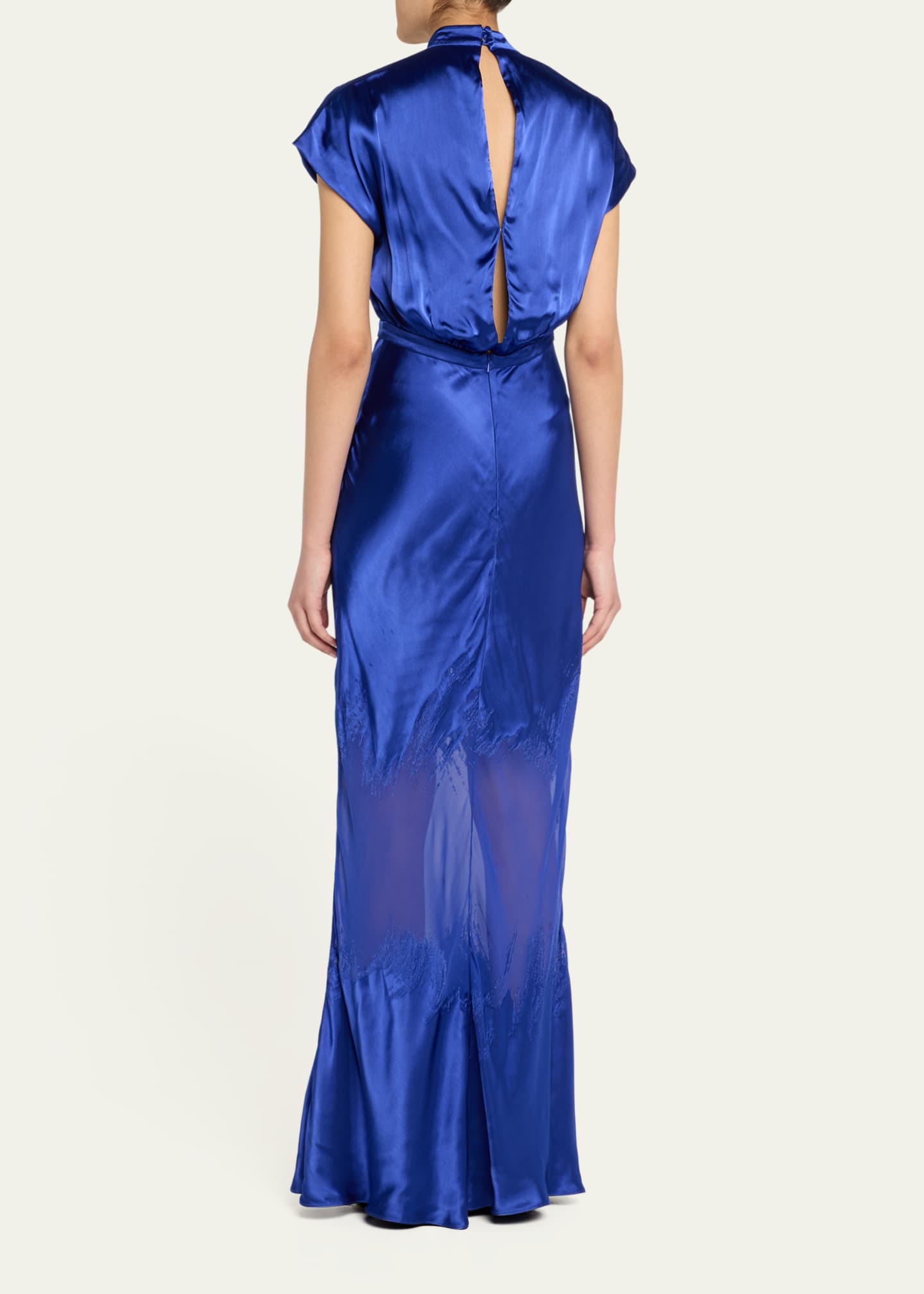 Saloni Fabienne Silk Long Dress Image 3 of 5
