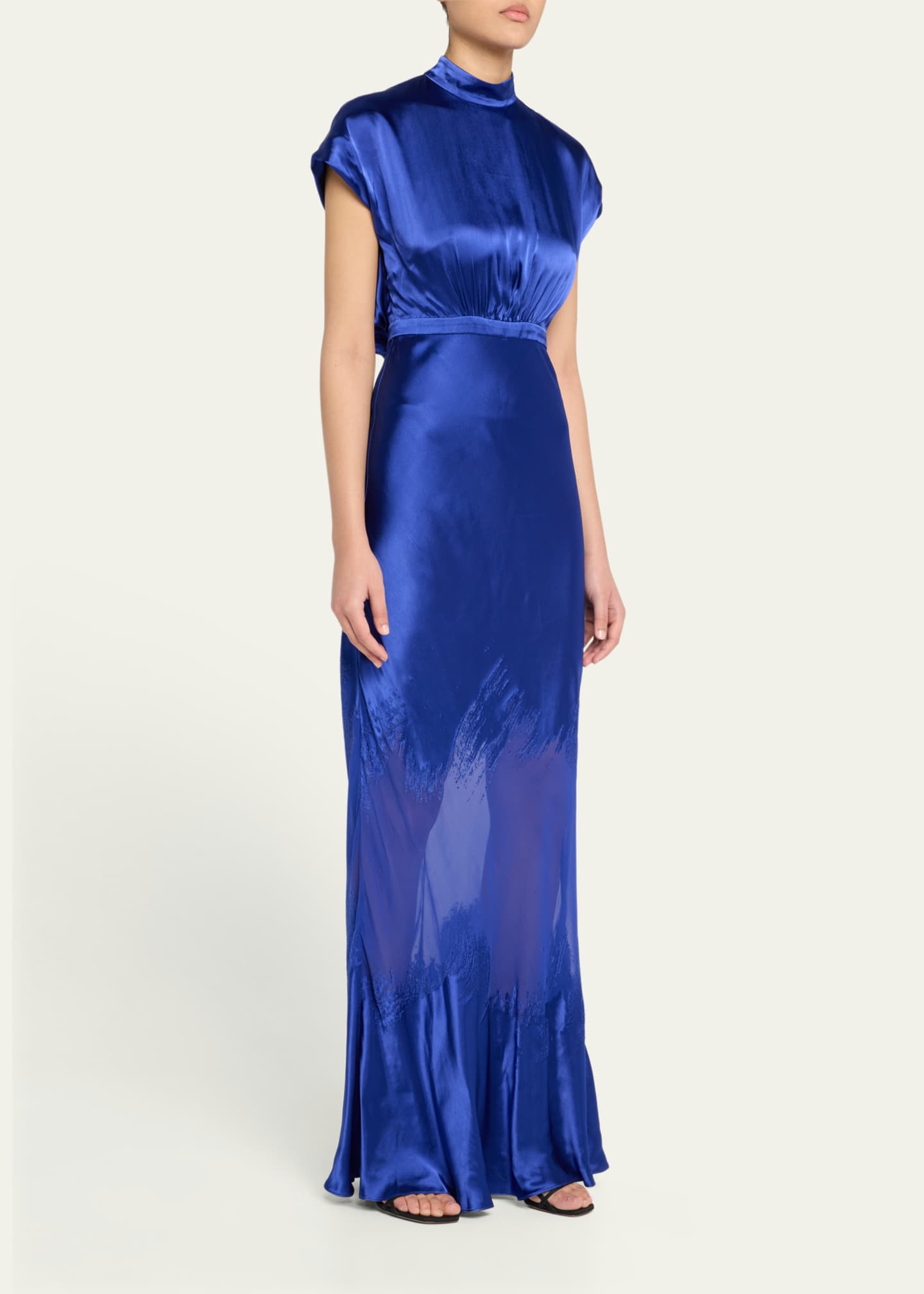 Saloni Fabienne Silk Long Dress Image 4 of 5