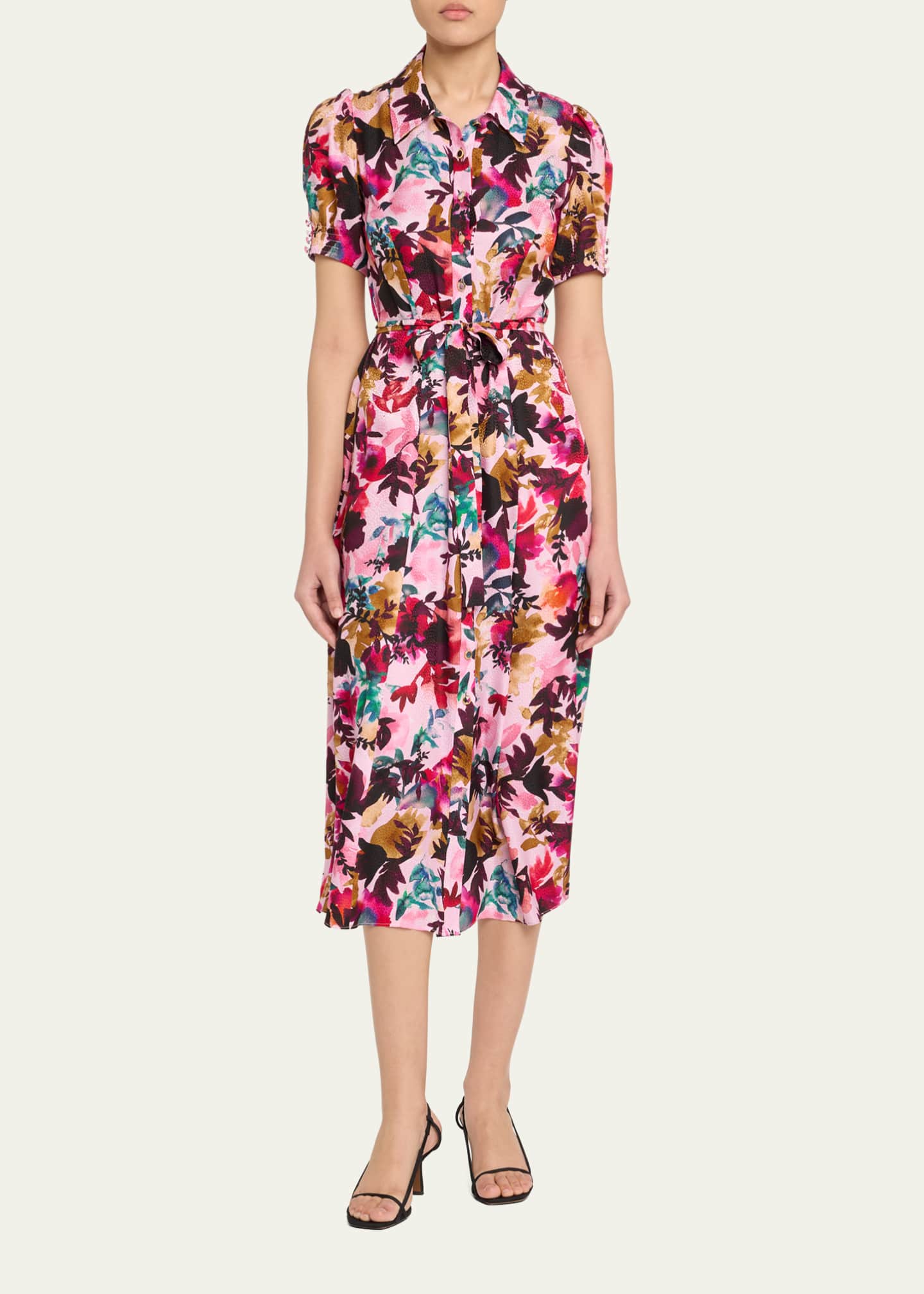 Saloni Vanessa Floral Shirtdress Image 2 of 5