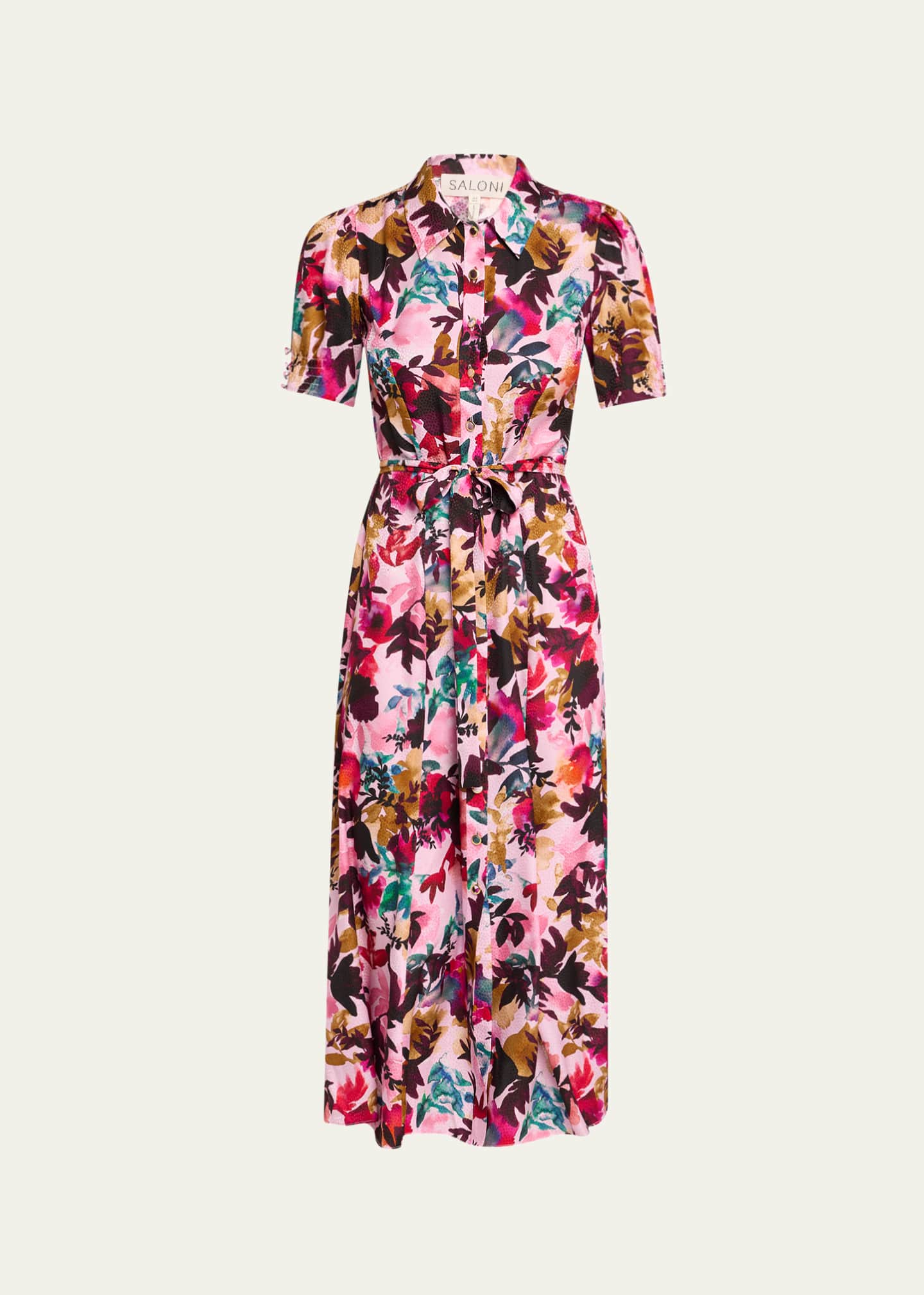 Saloni Vanessa Floral Shirtdress Image 1 of 5